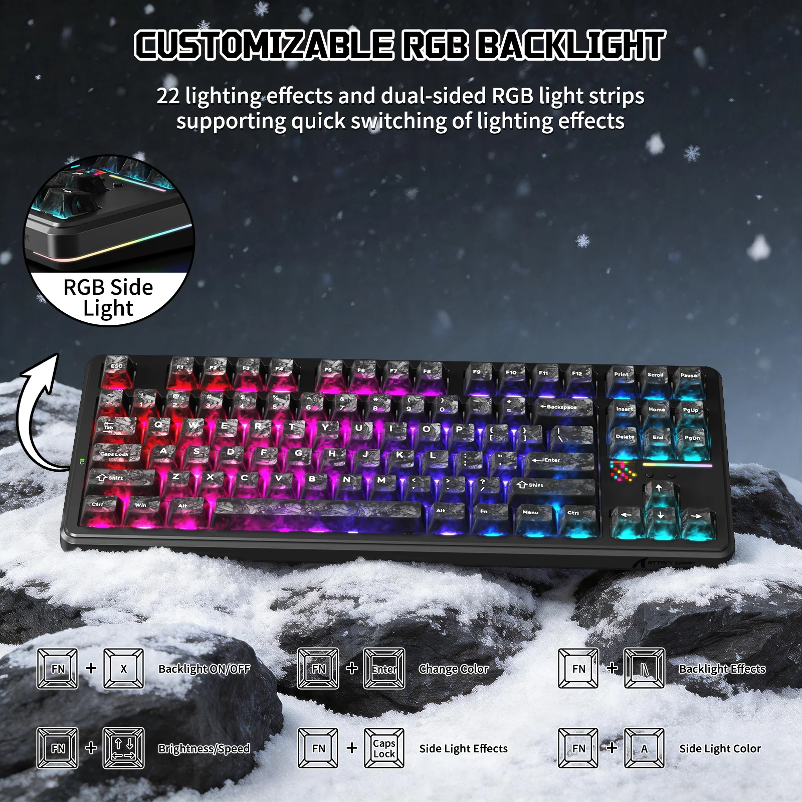 ATTACK SHARK X87 ULTRA Wireless Mechanical Keyboard With 8K Wireless Receiver