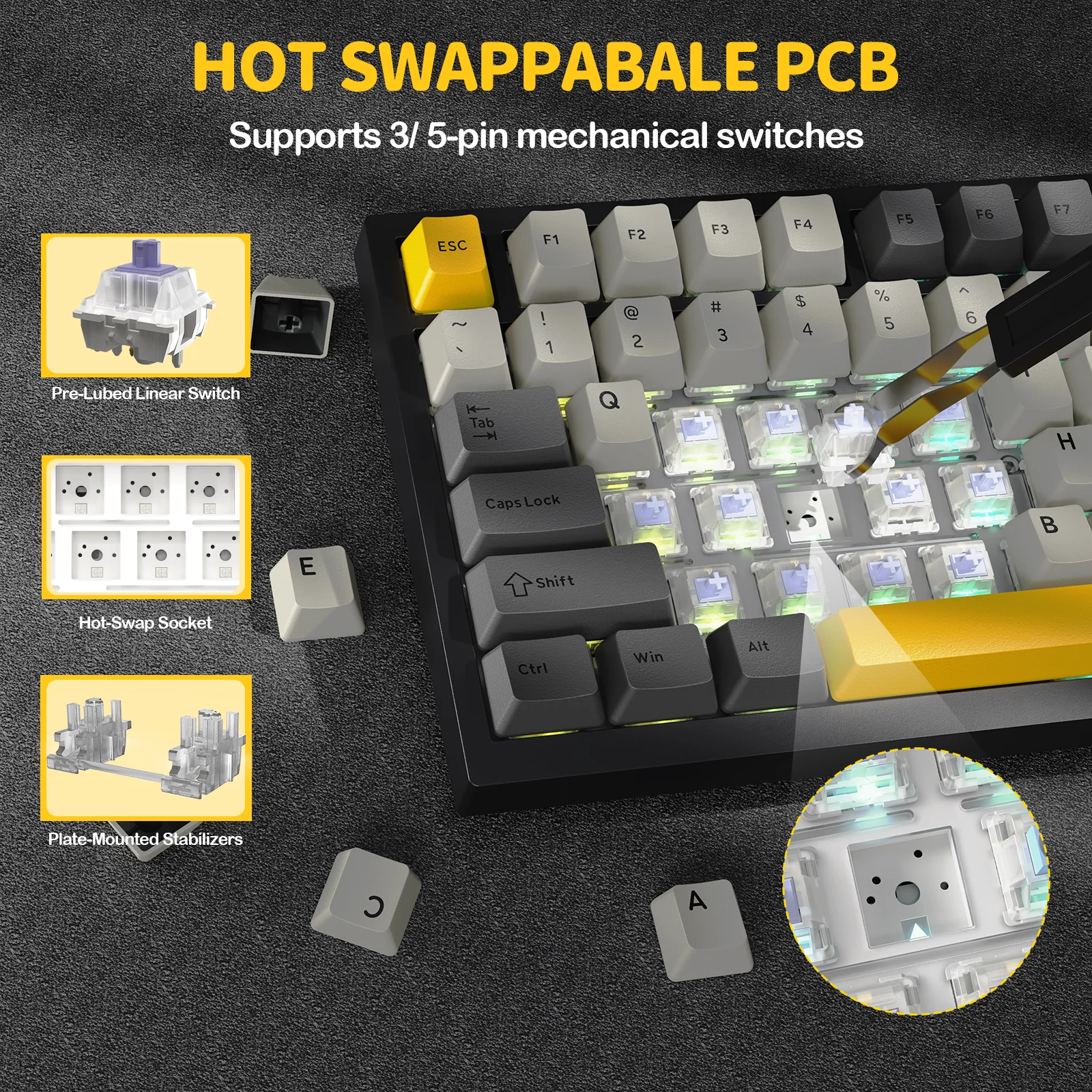 ATTACK SHARK X820Ultra Tri-mode Gasket Mechanical Keyboard