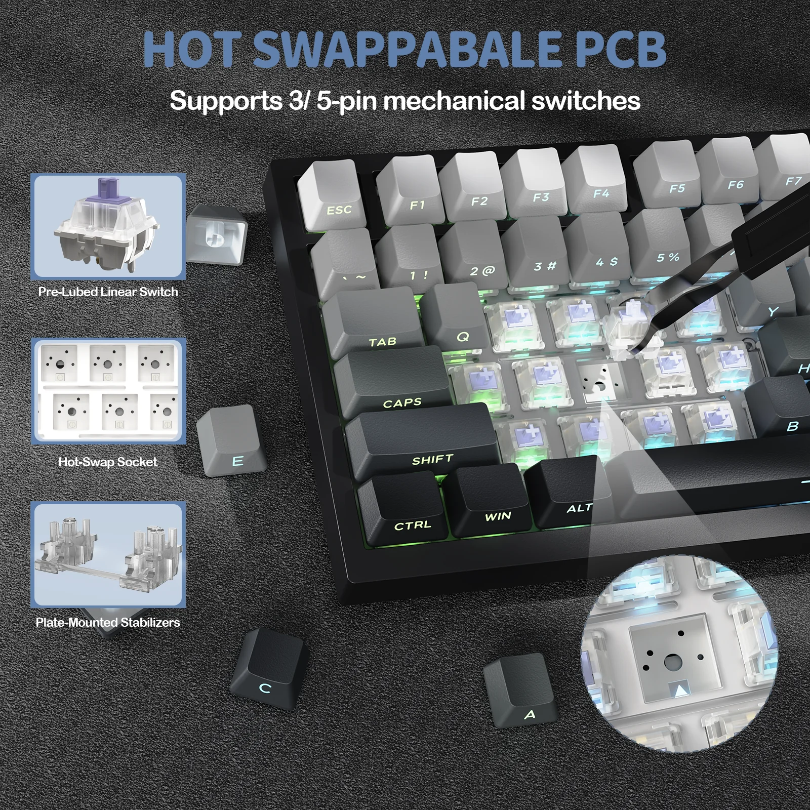 ATTACK SHARK X820Ultra Tri-mode Gasket Mechanical Keyboard