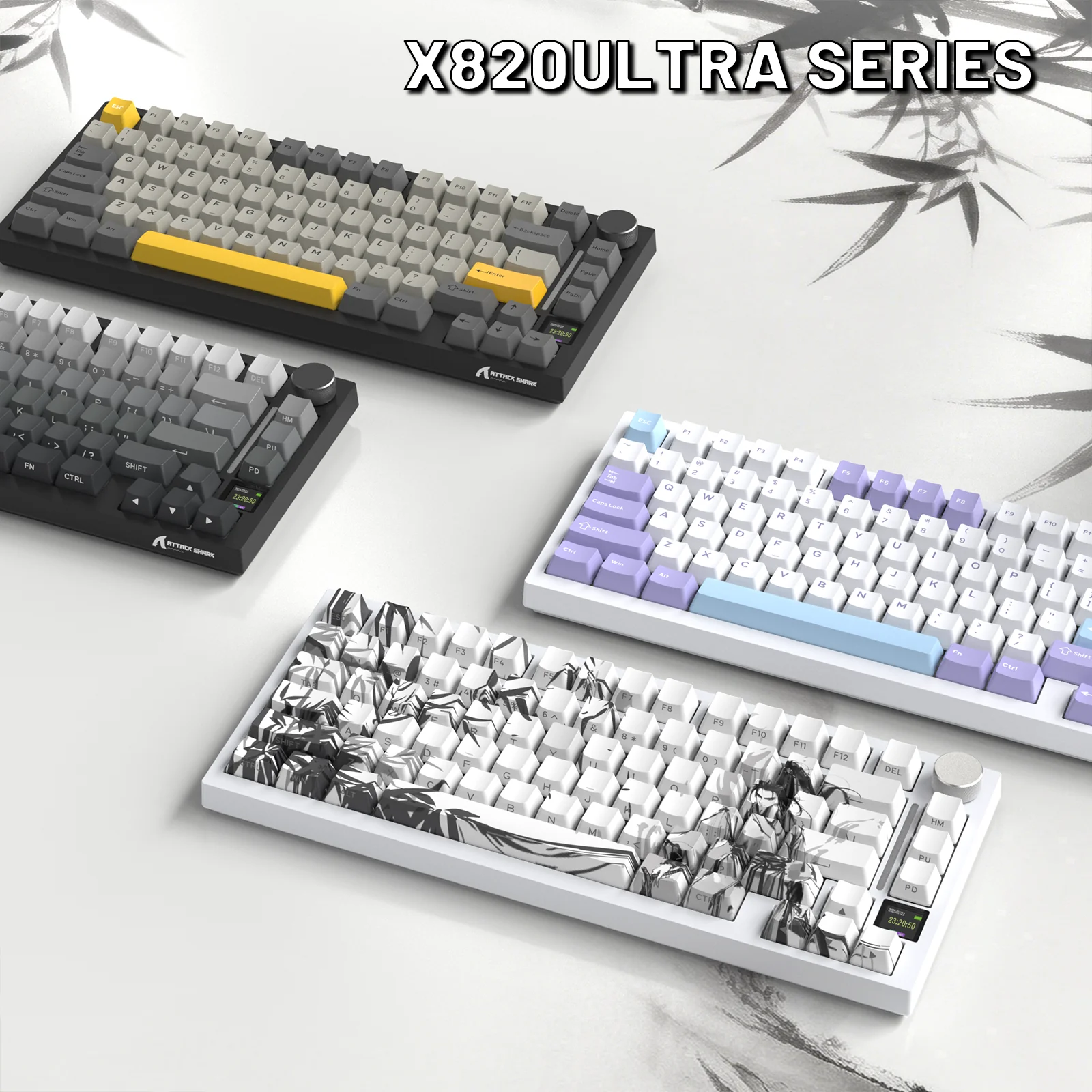 ATTACK SHARK X820ULTRA Mechanical Keyboard with C01ULTRA Coiled Cable