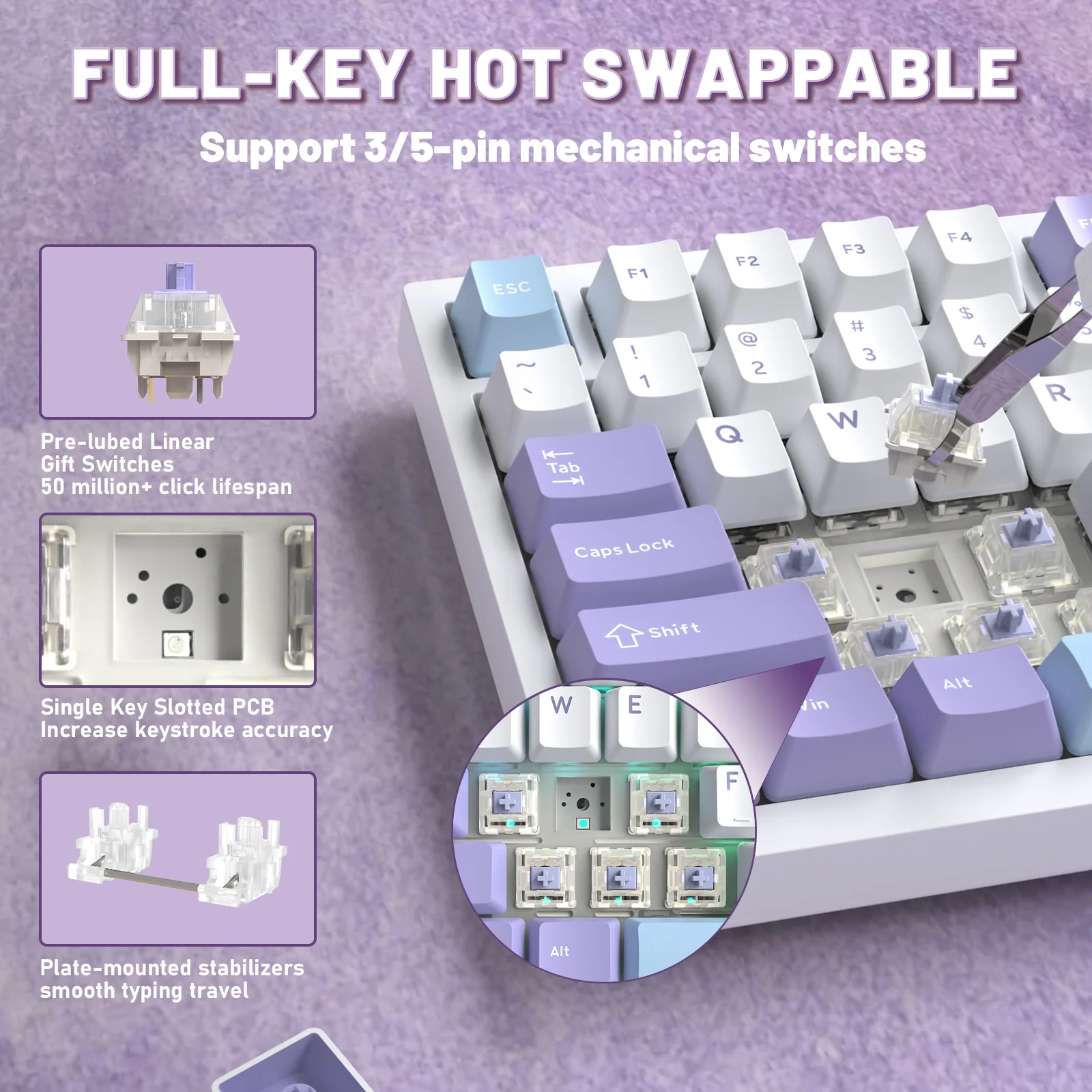 ATTACK SHARK X820ULTRA Mechanical Keyboard with C01ULTRA Coiled Cable