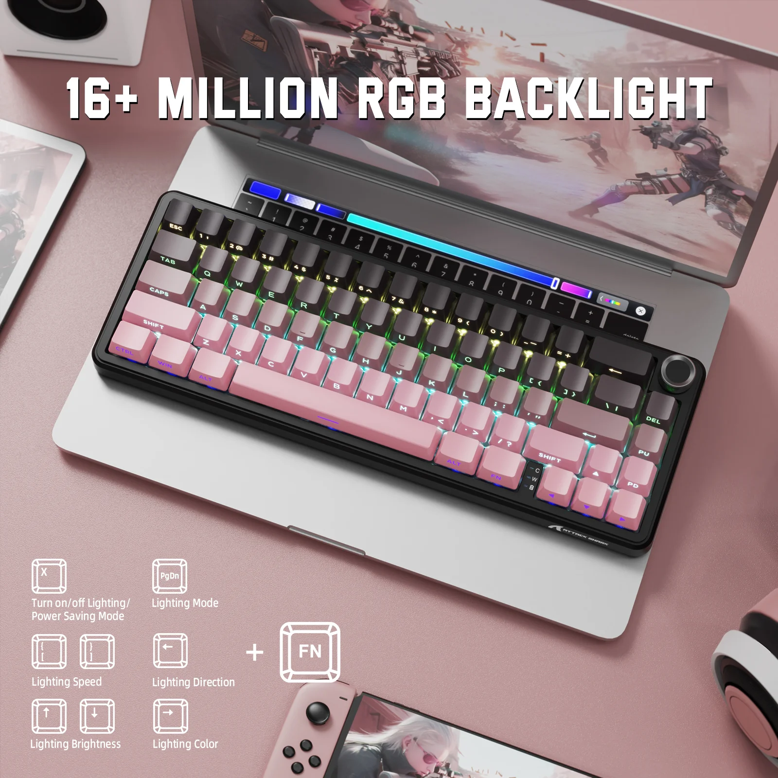 14-attack-shark-x66-wireless-mechanical-keyboard-with-side-printed-pbt-keycaps-14.webp ATTACK SHARK X66 Wireless Mechanical Keyboard with Side Printed PBT Keycaps