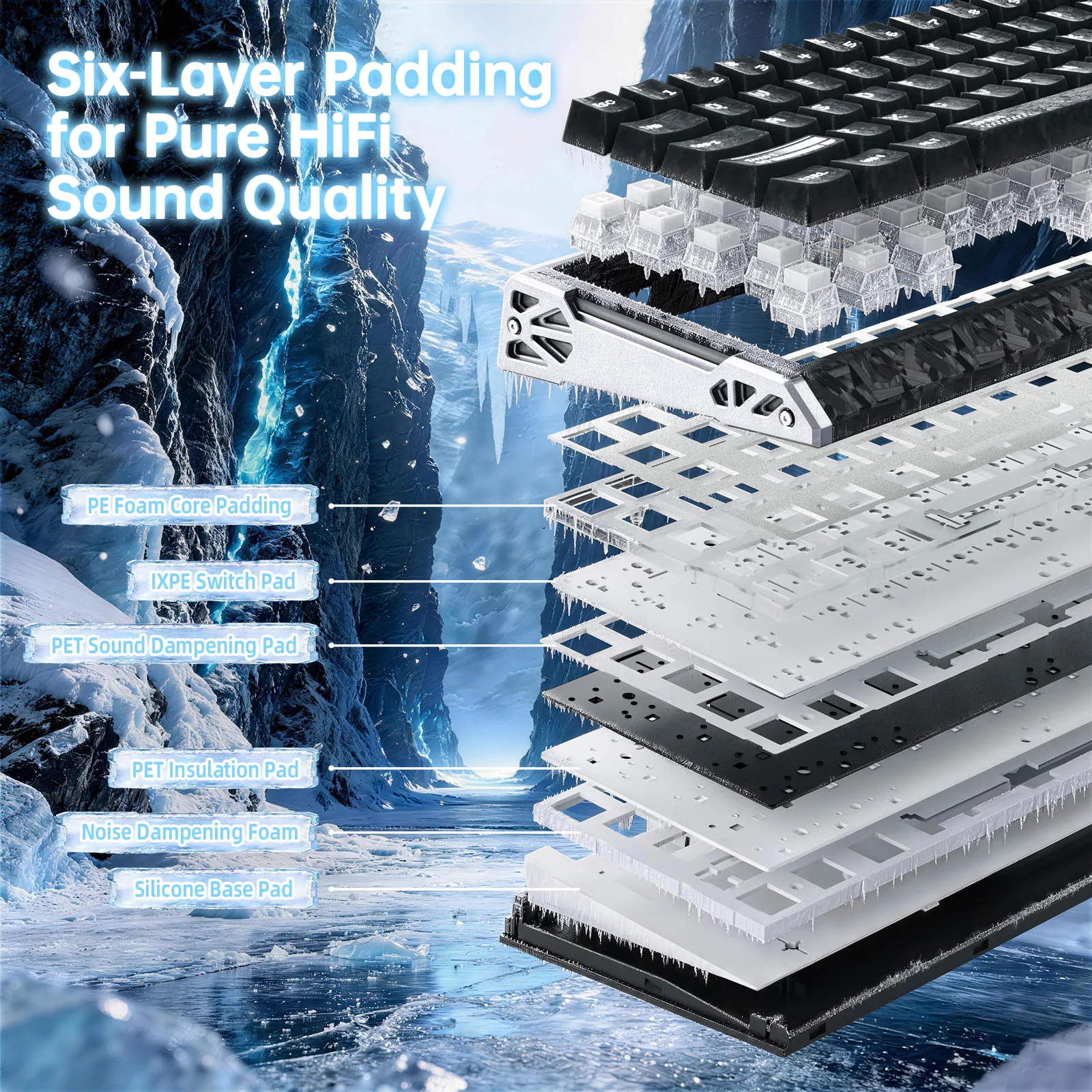 ATTACK SHARK R68 HE Carbon Fiber Wired Rapid Trigger Magnetic Switch Keyboard With C01 Ultra RGB Coiled Cable