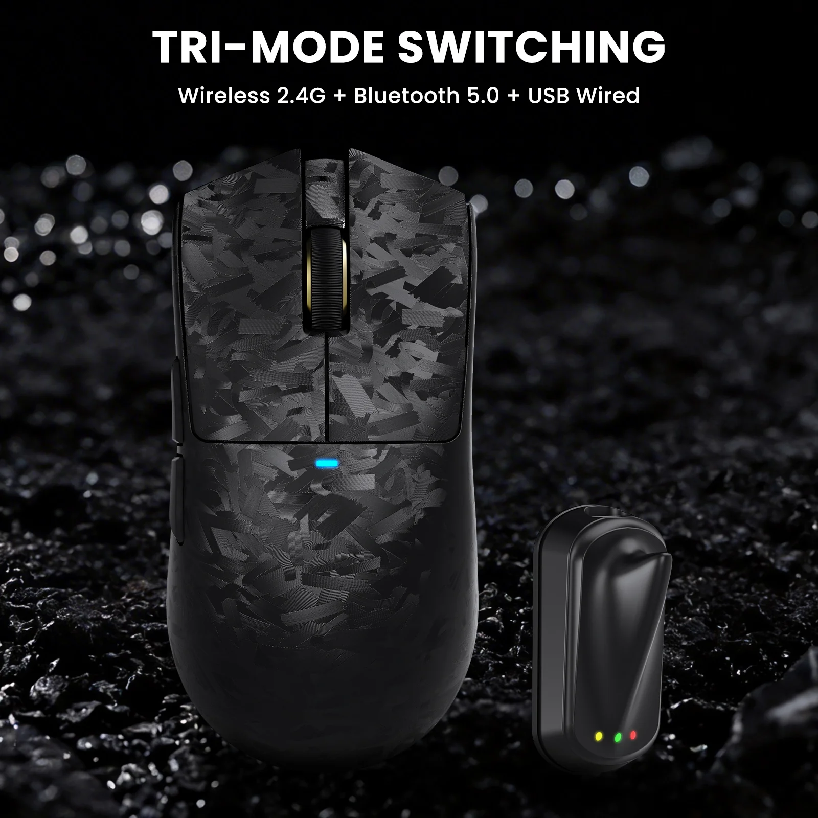 ATTACK SHARK R68 HE & X11 ULTRA Carbon Fiber Gaming Bundle With C01 ULTRA Coiled Cable