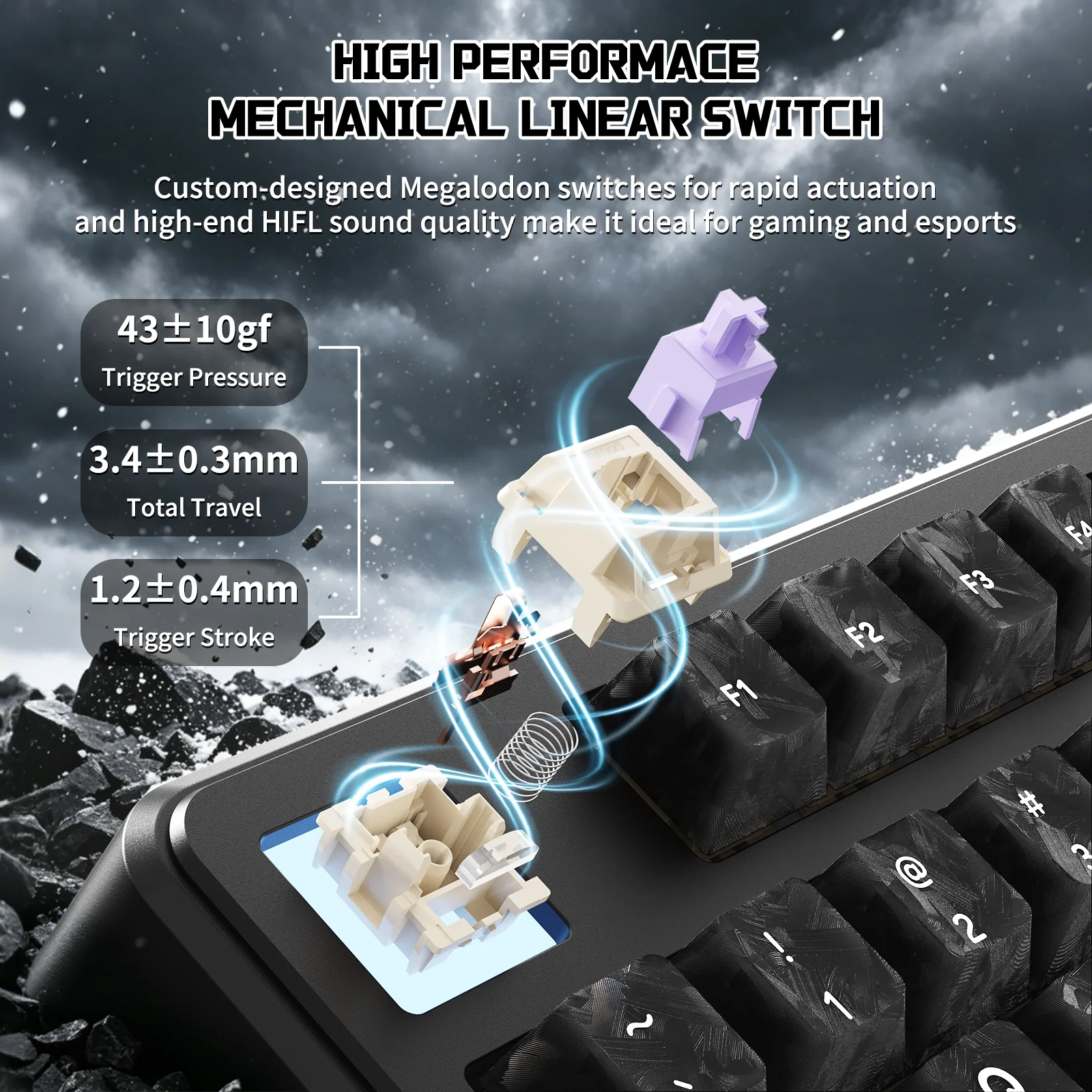 ATTACK SHARK X87 ULTRA Wireless Mechanical Keyboard With 8K Wireless Receiver