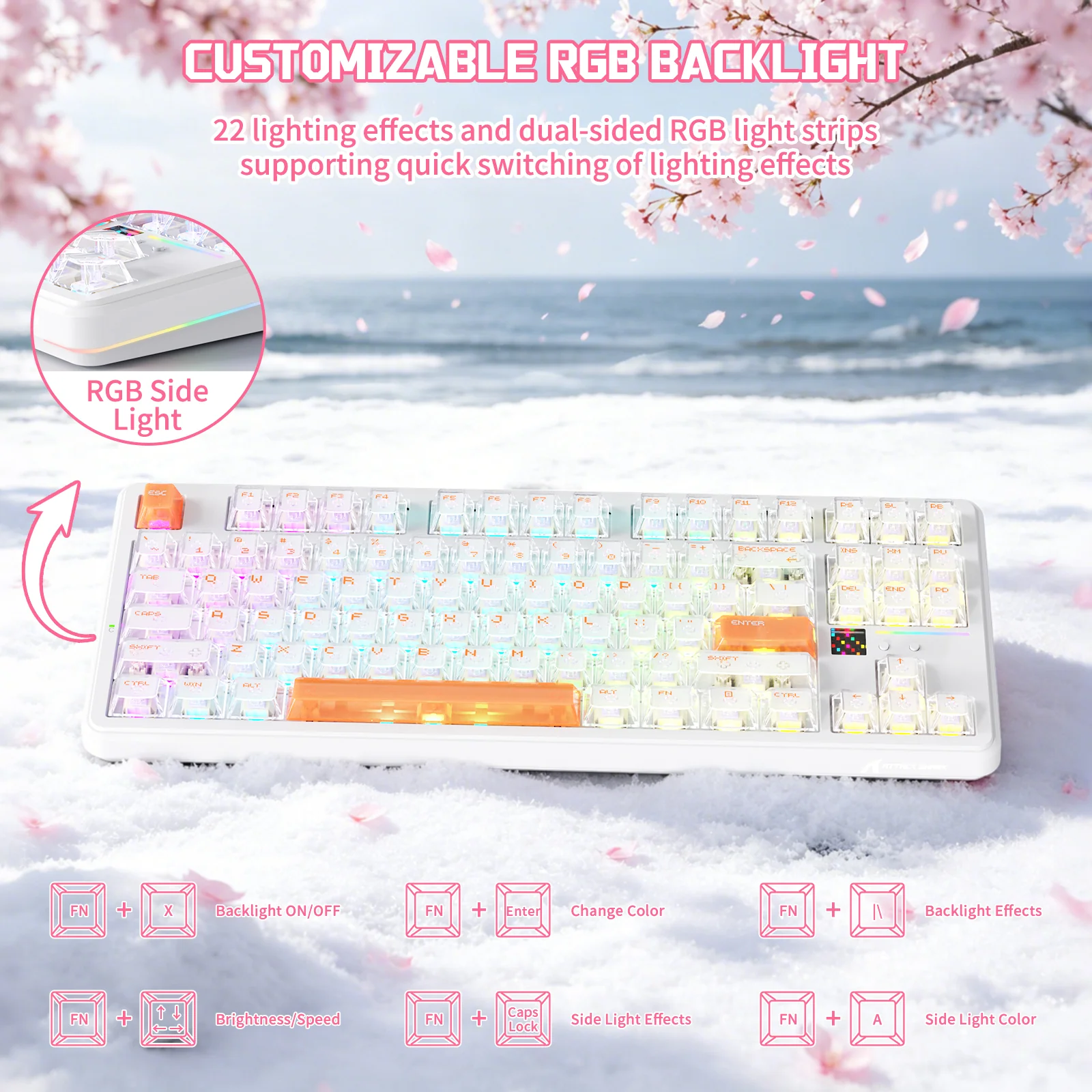 ATTACK SHARK X87 ULTRA Wireless Mechanical Keyboard With 8K Wireless Receiver