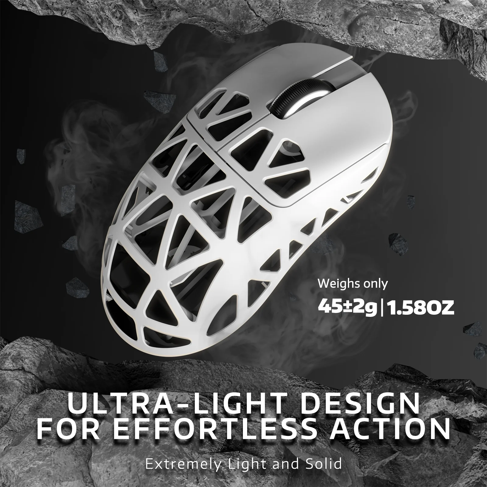 ATTACK SHARK R2 Magnesium Alloy PAW3950 Gaming Mouse 8K with Mouse Coiled Cable (Not Include the Charging Dock)