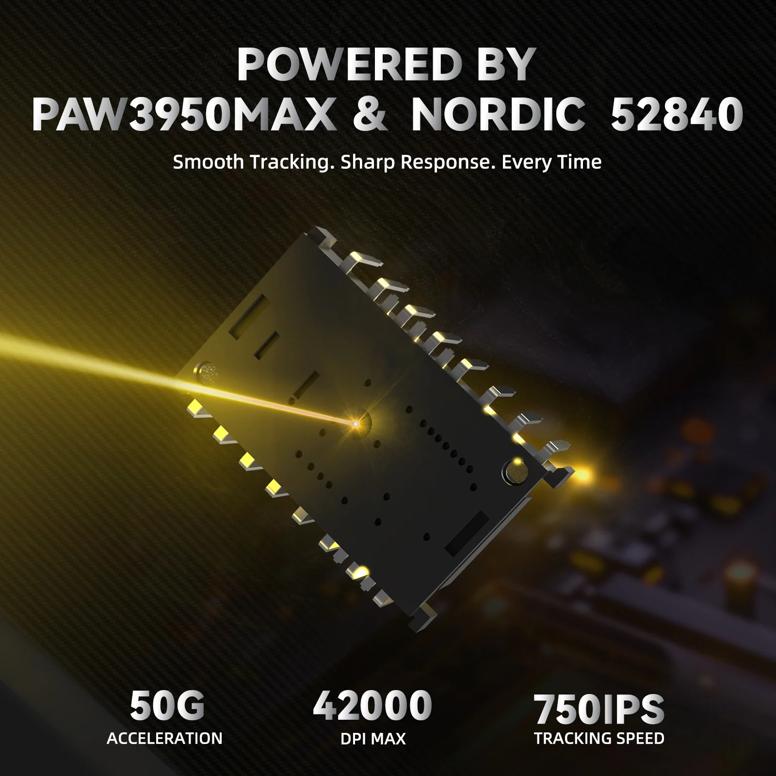 ATTACK SHARK R11 ULTRA Carbon Fiber Wireless 8K PAW3950MAX Gaming Mouse with C06 Ultra LED Cable