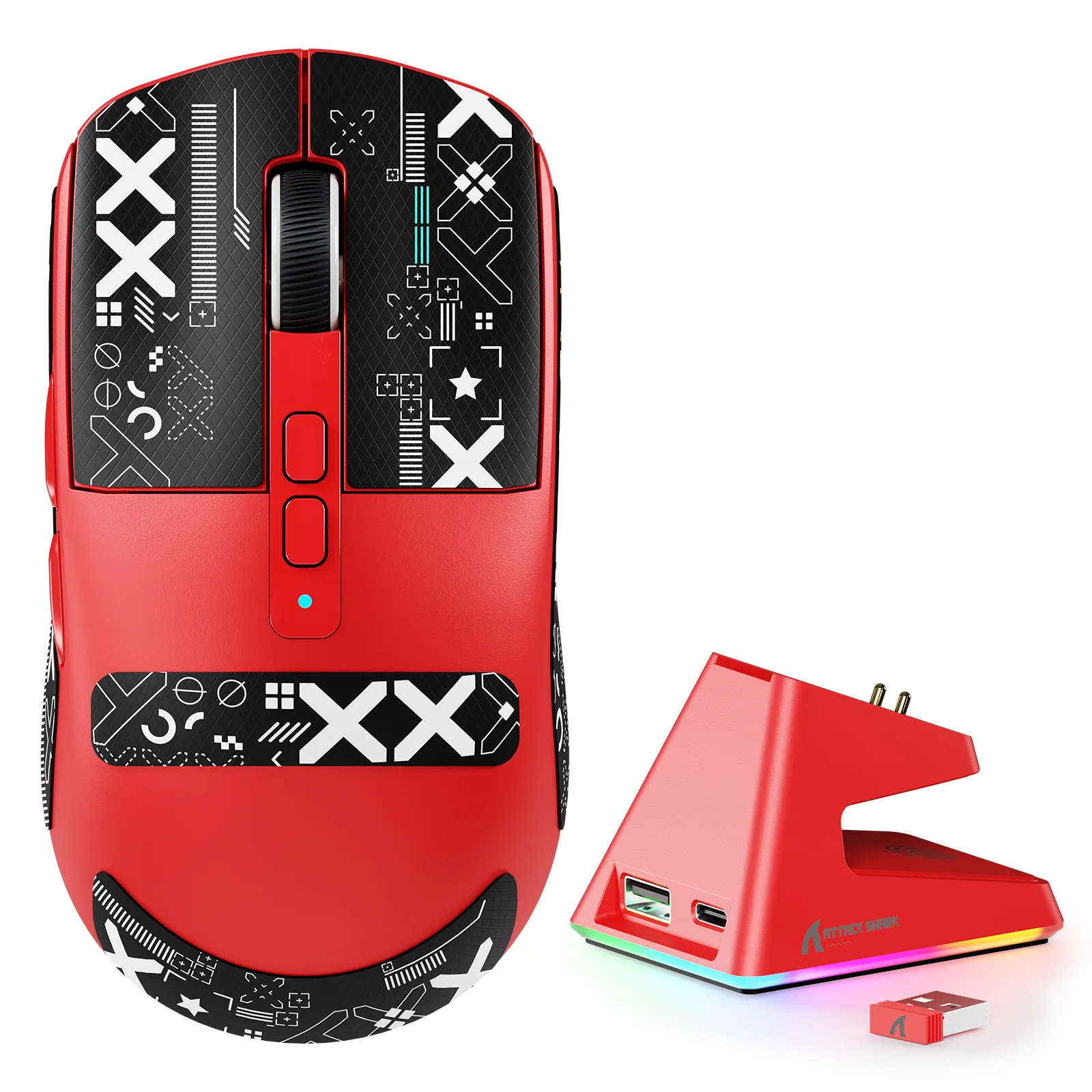 ATTACK SHARK X6 Three Modes Gaming Mouse With Charging Dock