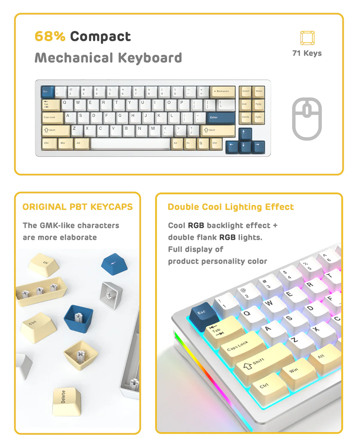 ATTACK SHARK x XINMENG M71 Knob CNC Aluminum Wireless Mechanical Keyboard