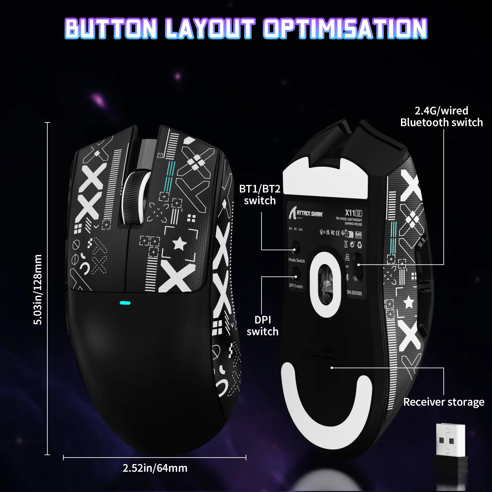 ATTACK SHARK X11SE Wireless Gaming Mouse
