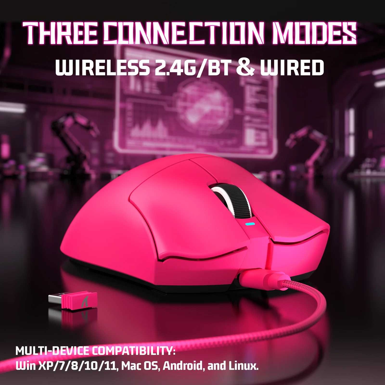 ATTACK SHARK V3 Ultra-Light Tri-Mode Gaming Mouse