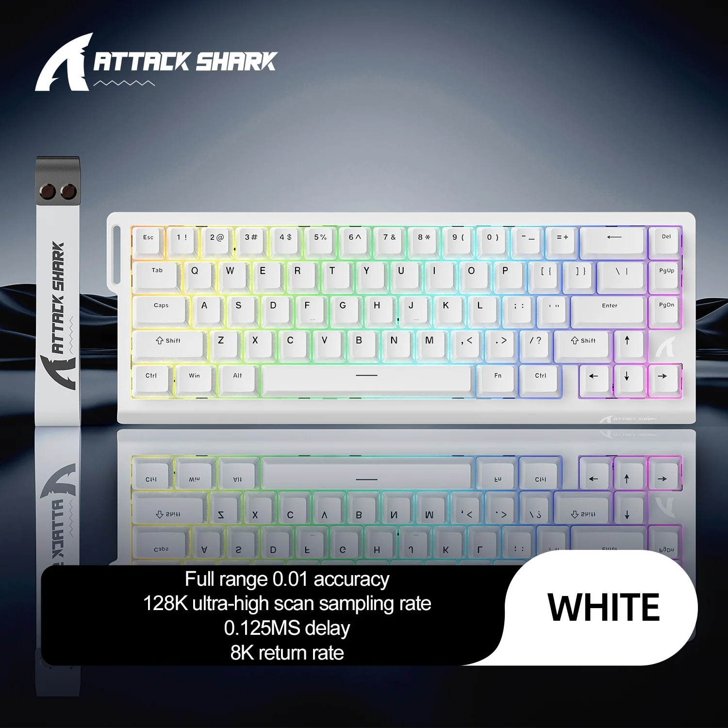 ATTACK SHARK X68 HE Rapid Trigger Keyboard Magnetic Switch with C01PRO Coiled Cable