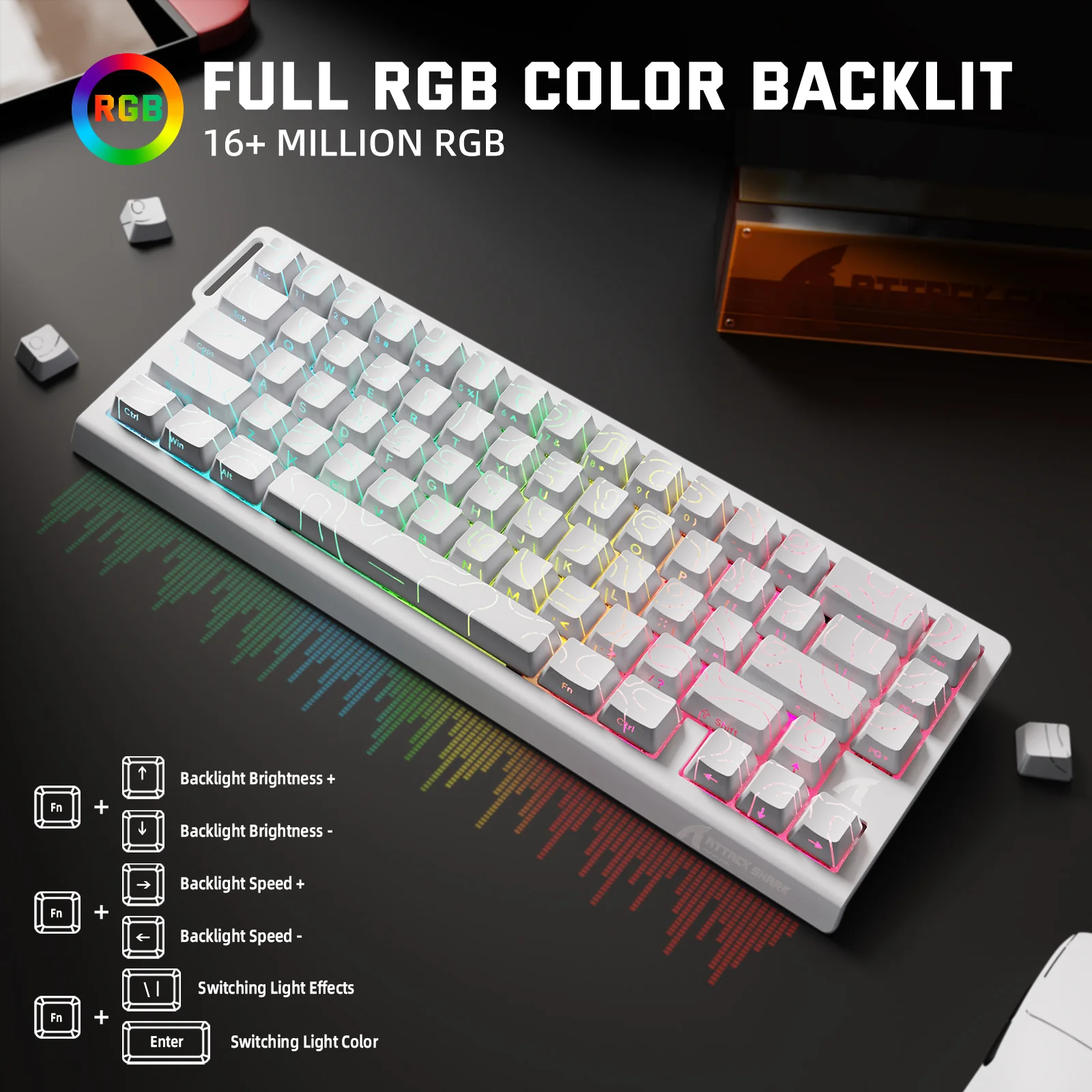 ATTACK SHARK X68PRO HE Wireless Rapid Trigger Keyboard Magnetic Switch