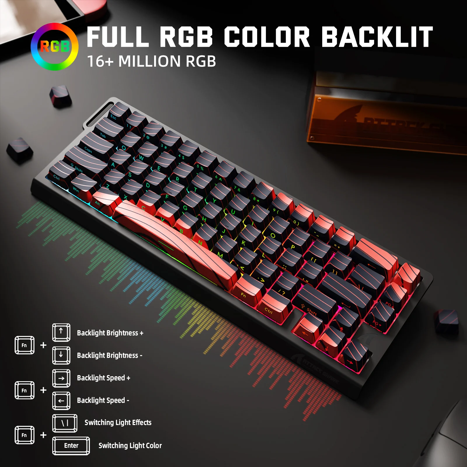ATTACK SHARK X68PRO HE Wireless Rapid Trigger Keyboard Magnetic Switch