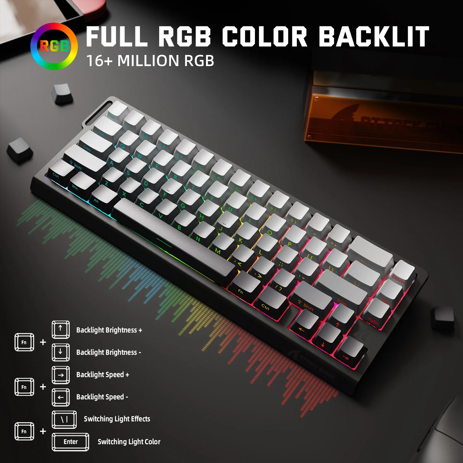 ATTACK SHARK X68PRO HE Wireless Rapid Trigger Keyboard Magnetic Switch