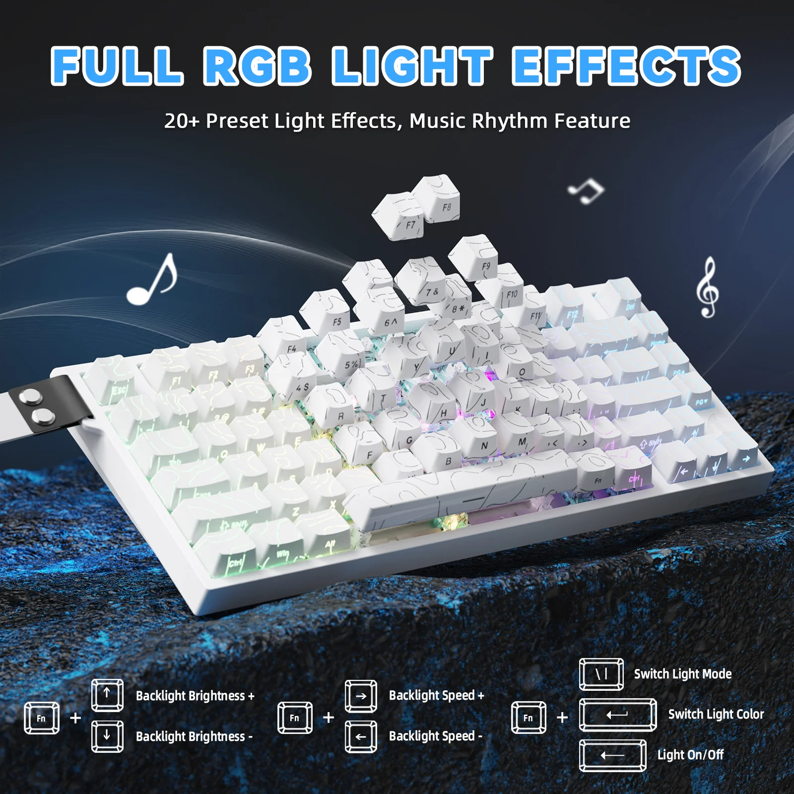 ATTACK SHARK R82 HE Rapid Trigger Keyboard Magnetic Switch with 0.005MM RT