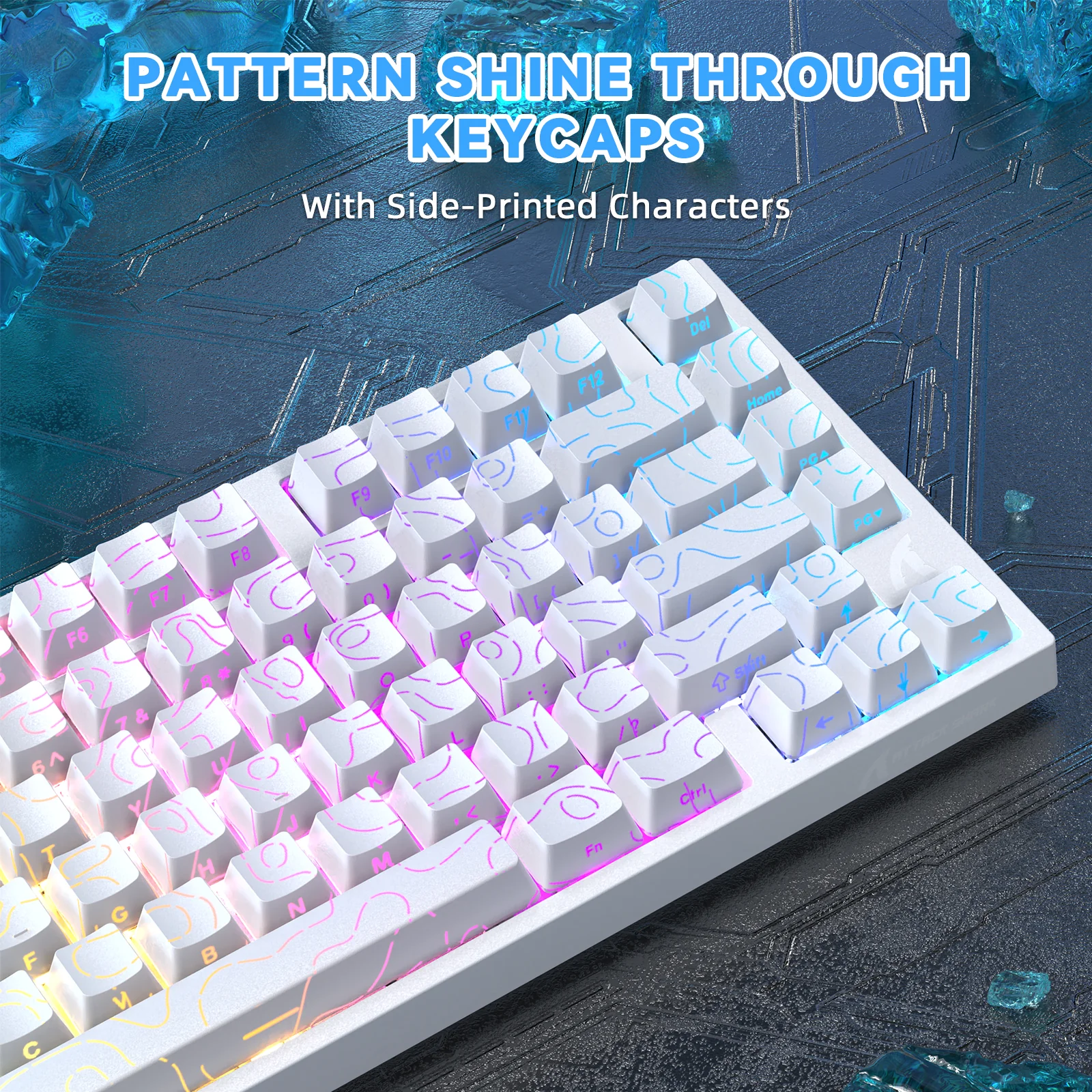 ATTACK SHARK R82 HE Rapid Trigger Keyboard Magnetic Switch with 0.005MM RT
