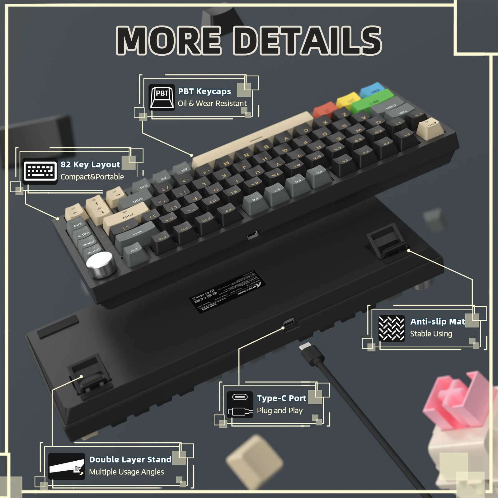 ATTACK SHARK K85 Rapid Trigger Keyboard Magnetic Switch