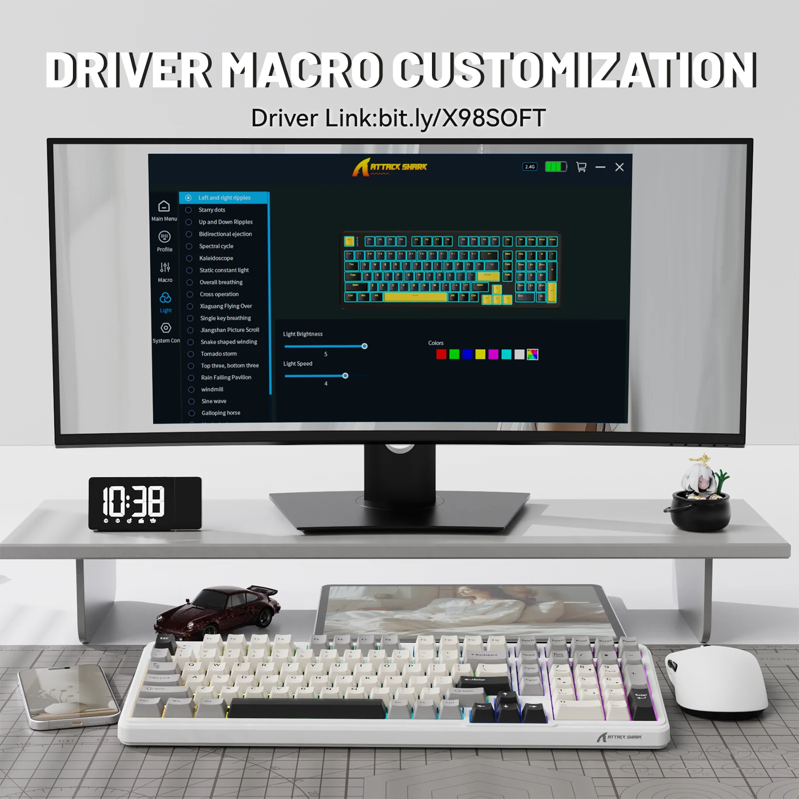 ATTACK SHARK X98 Full-size Wireless Mechanical Keyboard