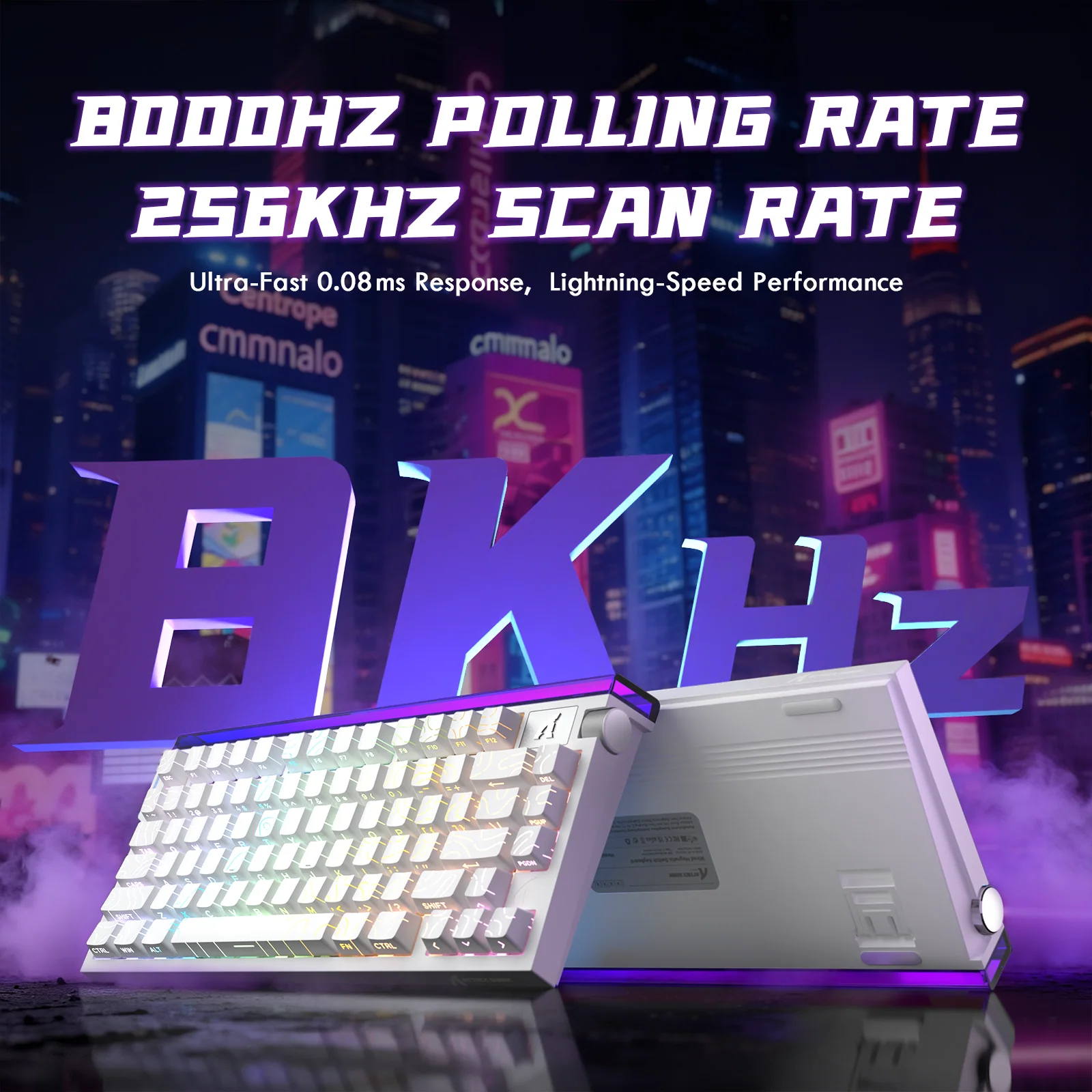 ATTACK SHARK R85 HE Rapid Trigger Keyboard Magnetic Switch with Custom Lightbox