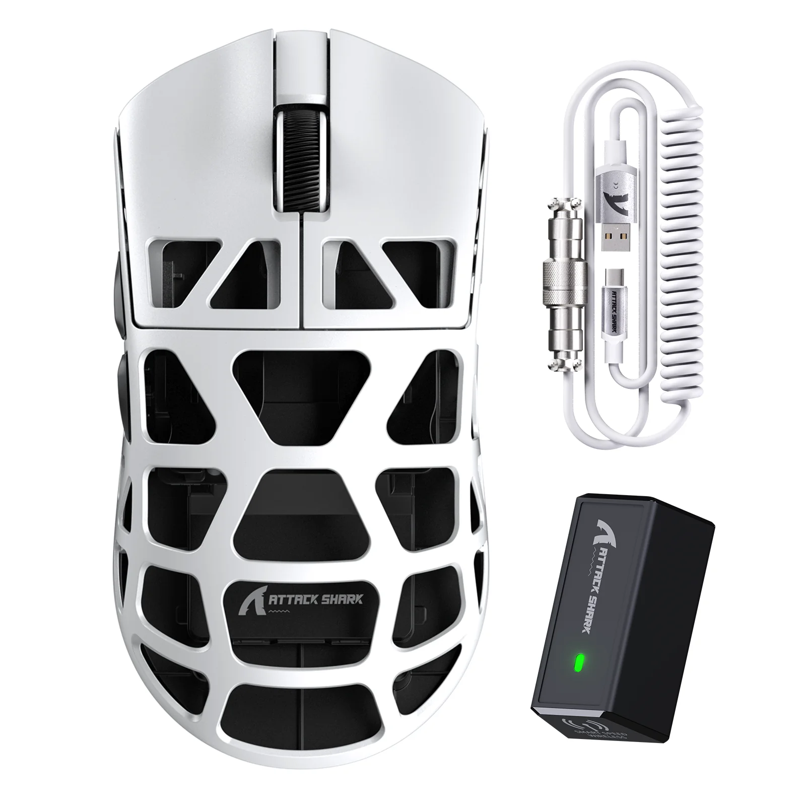 ATTACK SHARK R3 Magnesium Alloy Gaming Mouse 8K with C06 Coiled Cable