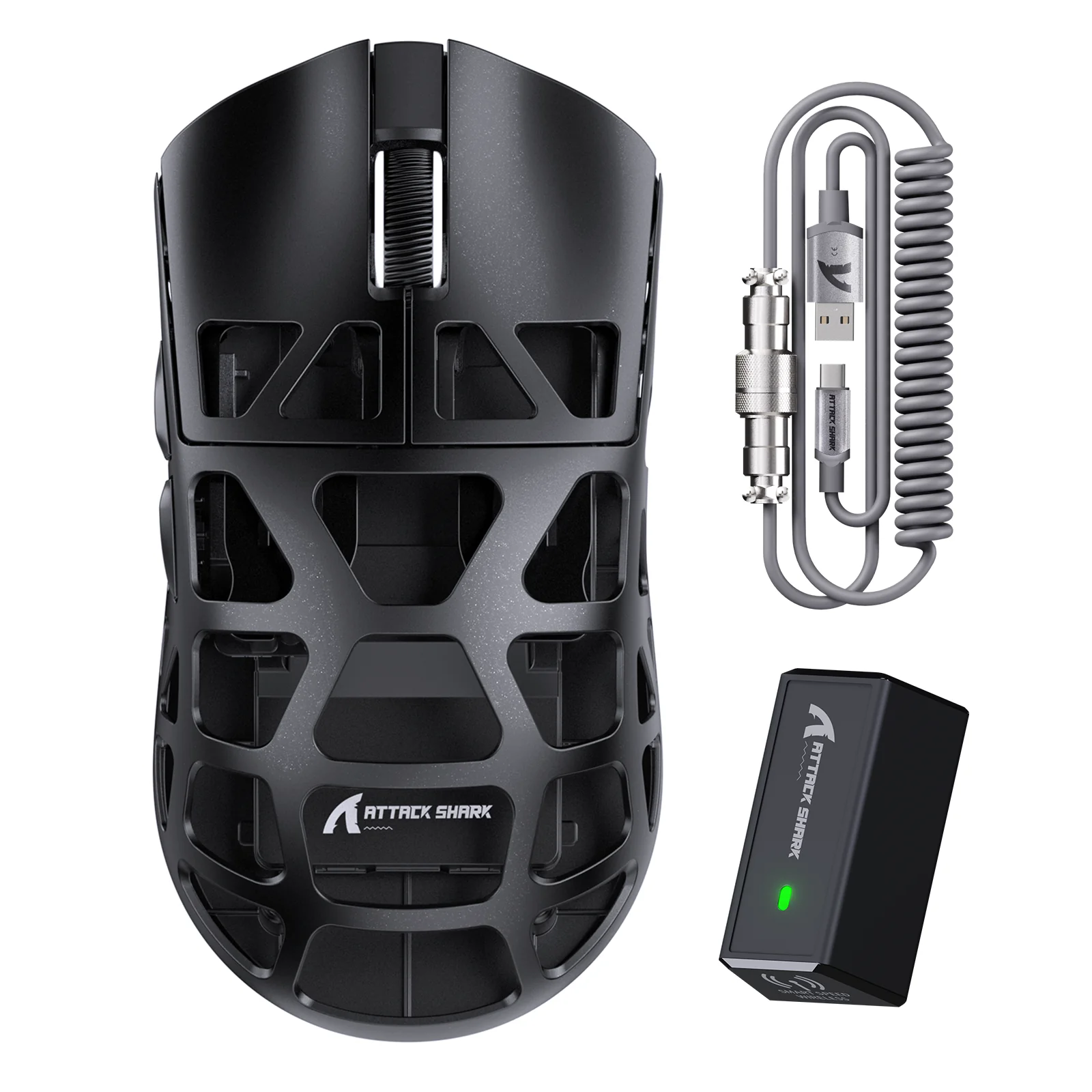 ATTACK SHARK R3 Magnesium Alloy Gaming Mouse 8K with C06 Coiled Cable