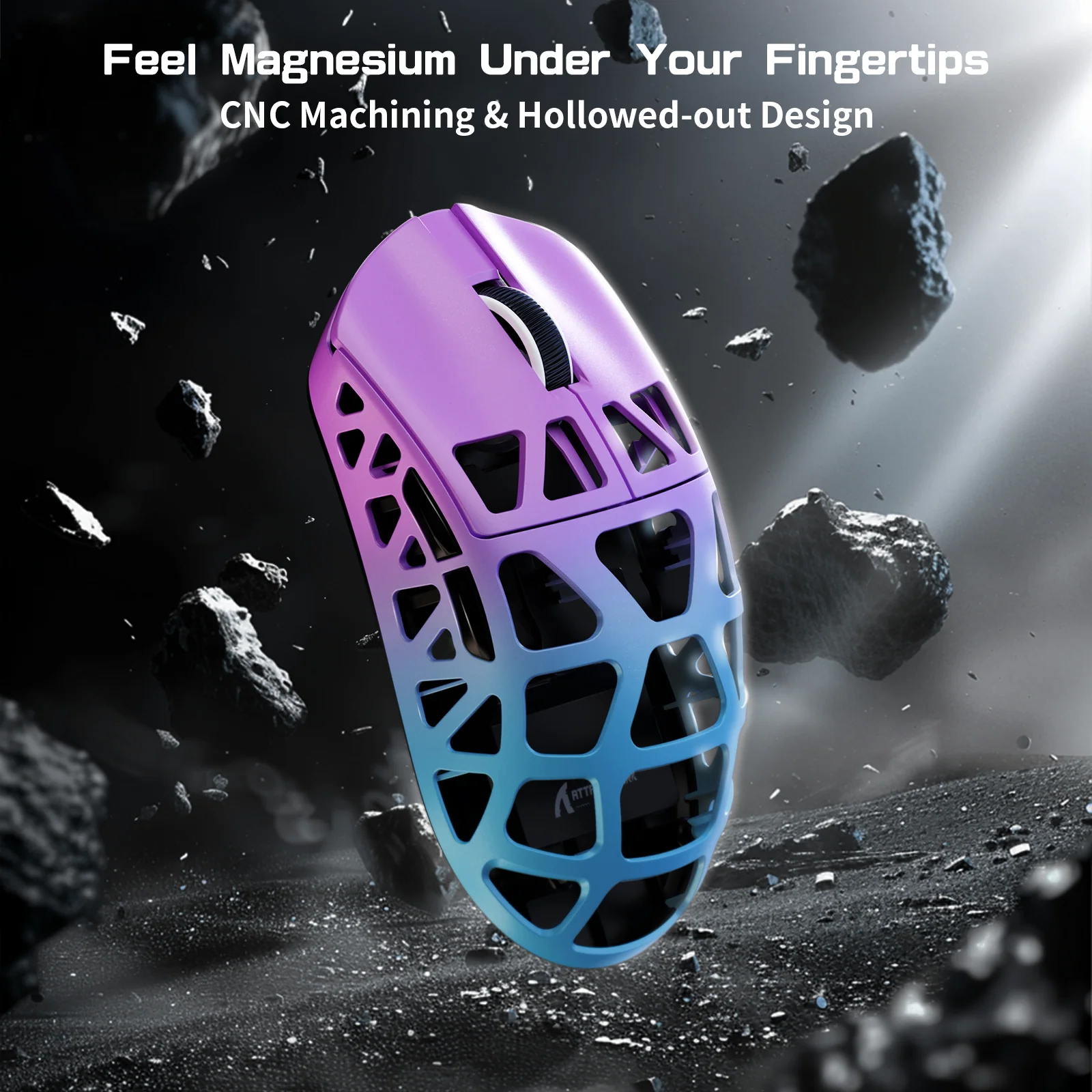 ATTACK SHARK R3 Magnesium Alloy Gaming Mouse 8K with C06 Coiled Cable