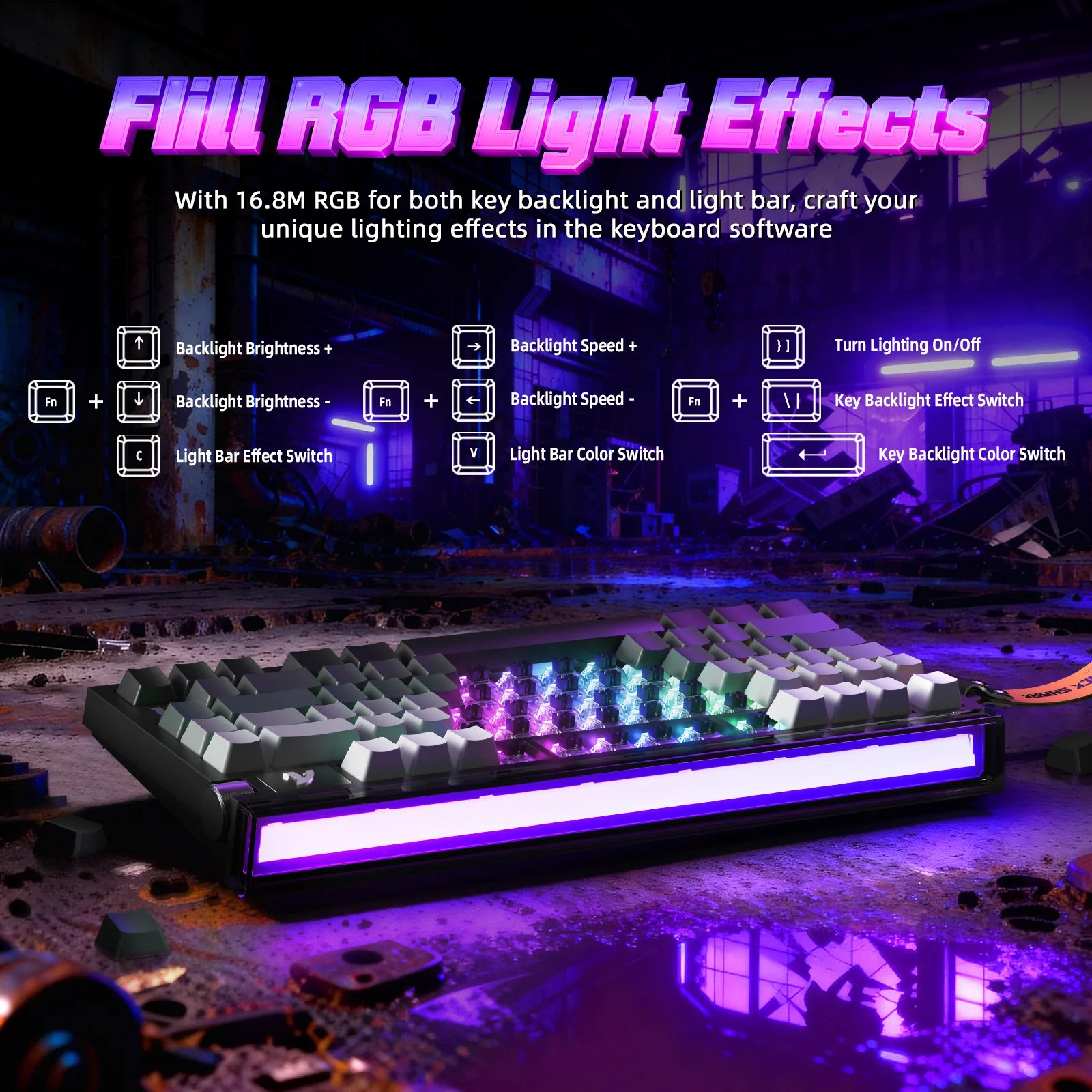 ATTACK SHARK R85 HE Rapid Trigger Keyboard with C01ULTRA LED Cable