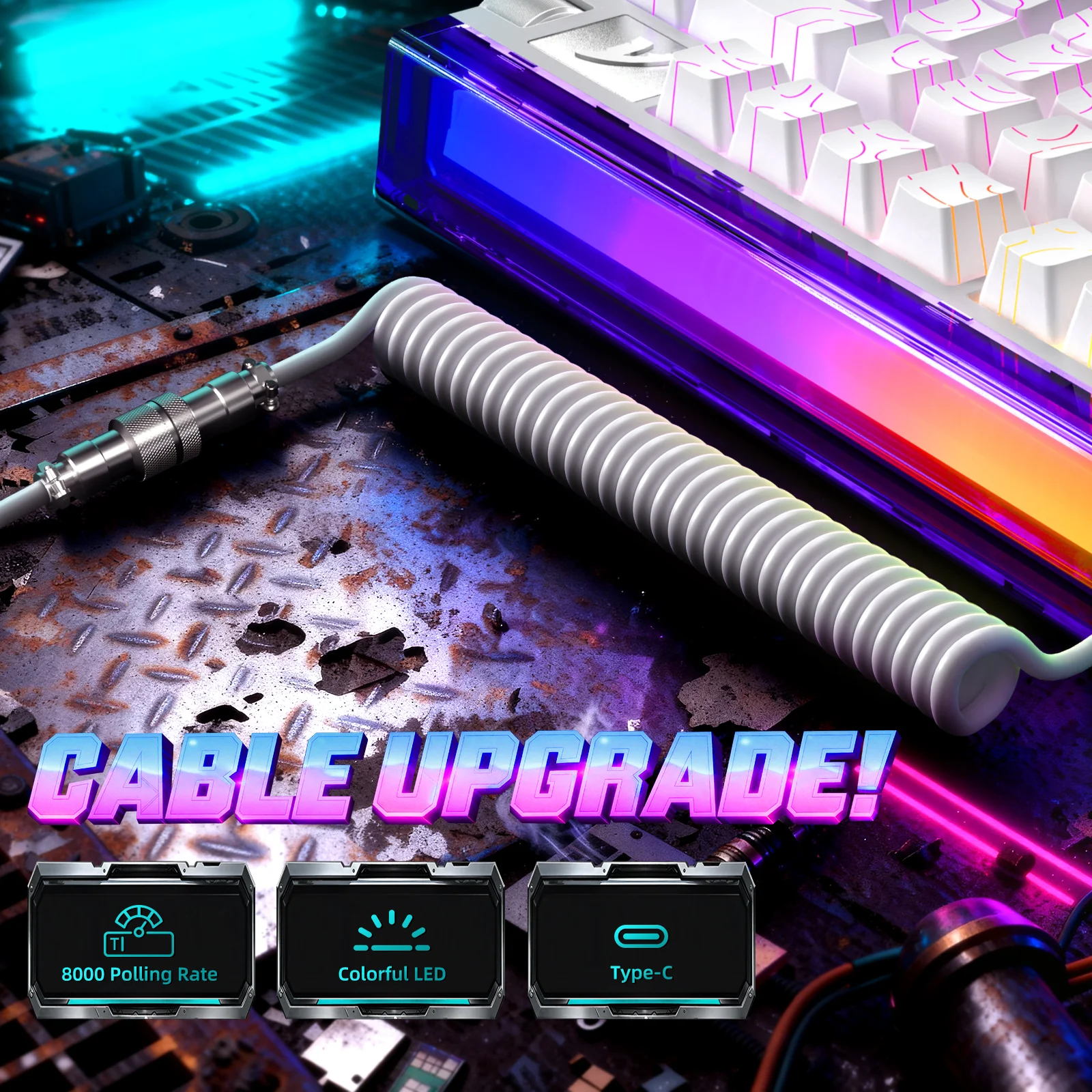 ATTACK SHARK R85 HE Rapid Trigger Keyboard with C01ULTRA LED Cable