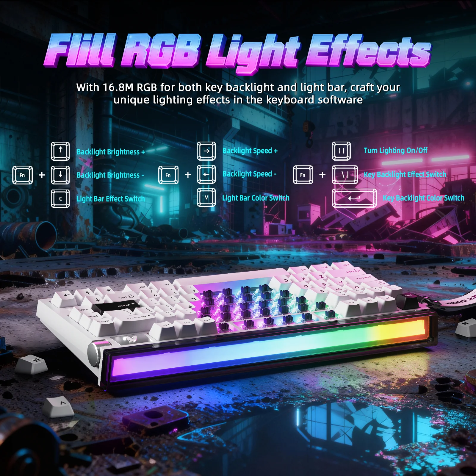 ATTACK SHARK R85 HE Rapid Trigger Keyboard with C01ULTRA LED Cable