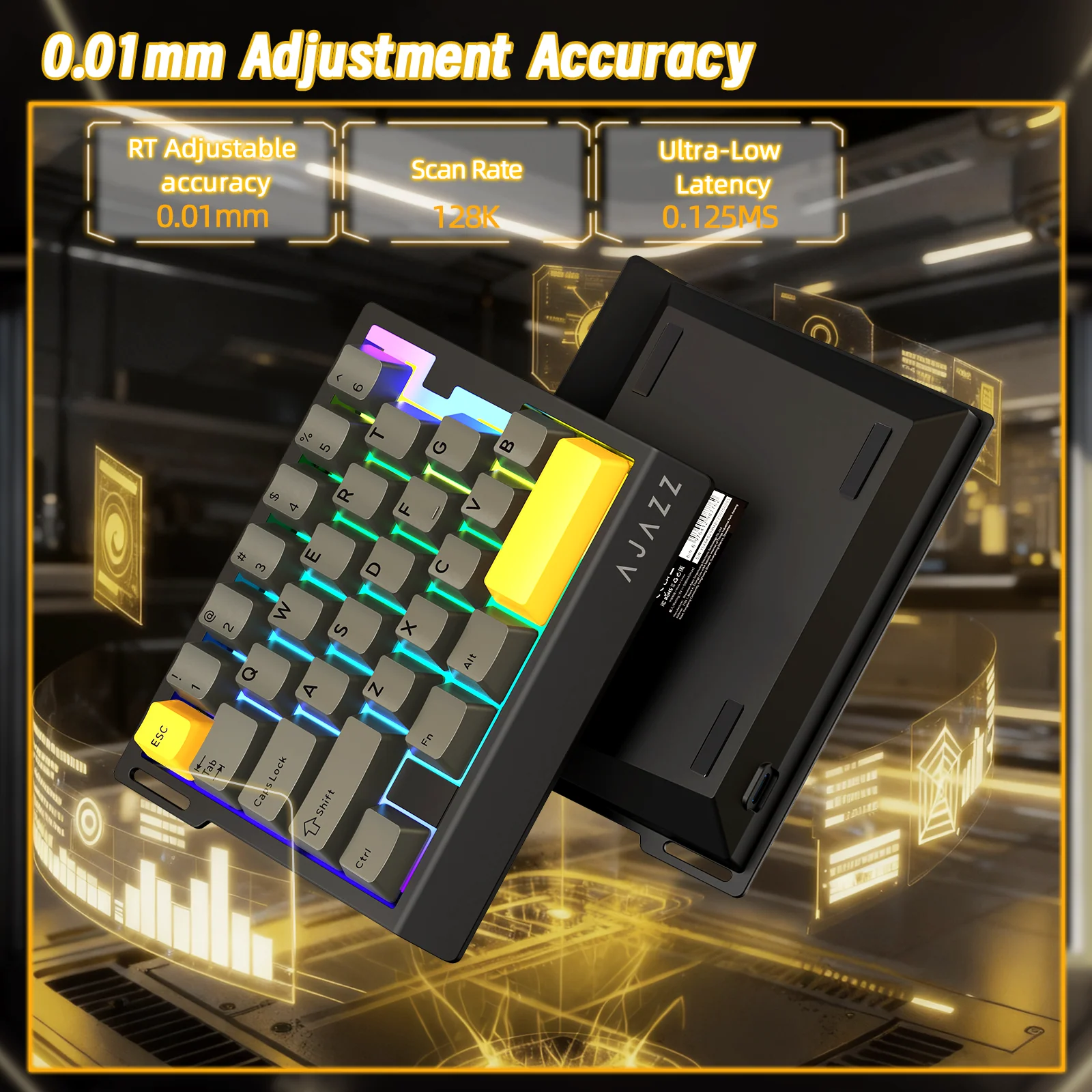 ATTACK SHARK X AJAZZ AK029 Wired One-Handed Gaming Keyboard