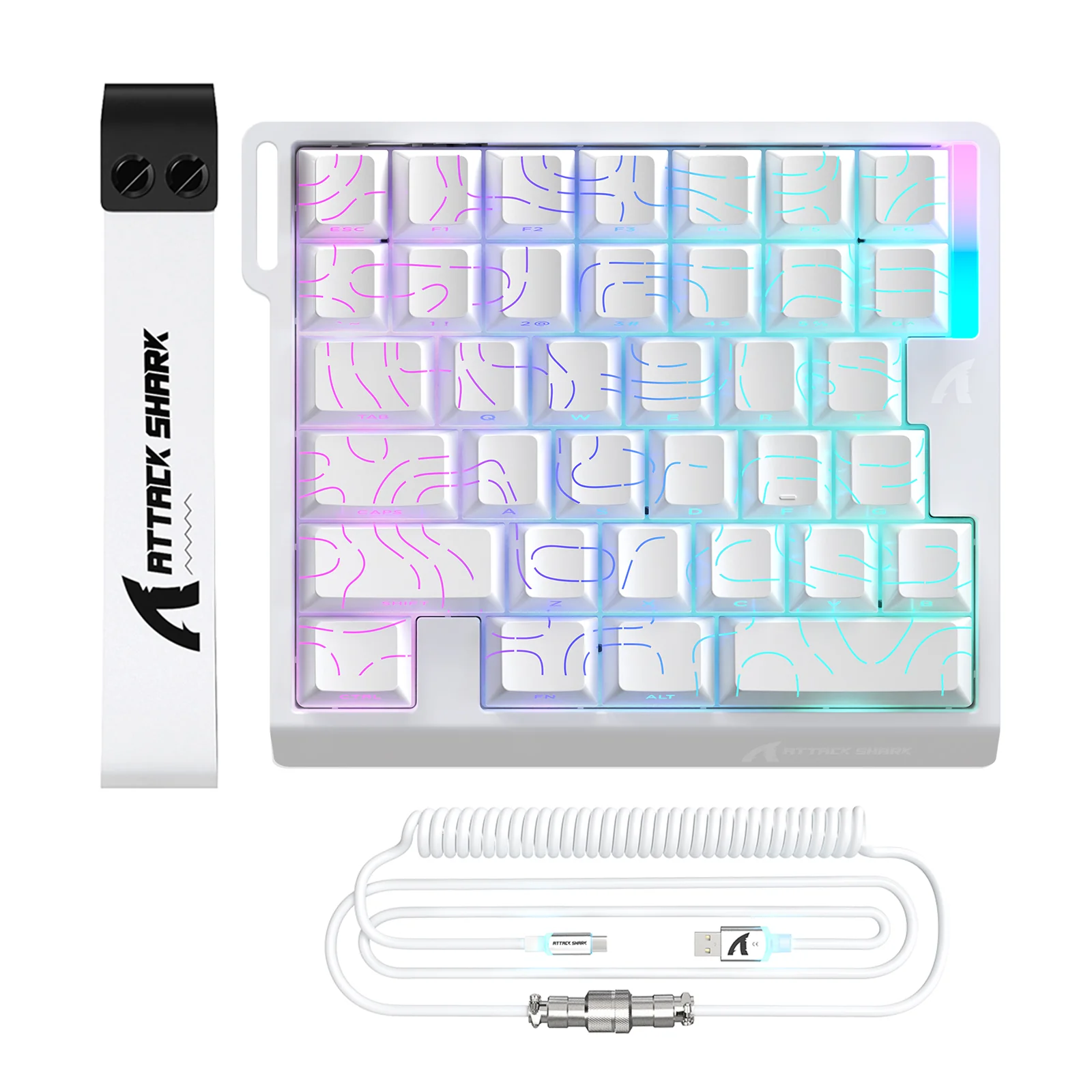 ATTACK SHARK M36 HE One-Handed Magnetic Switch Keyboard & C01 ULTRA LED Aviator Cable