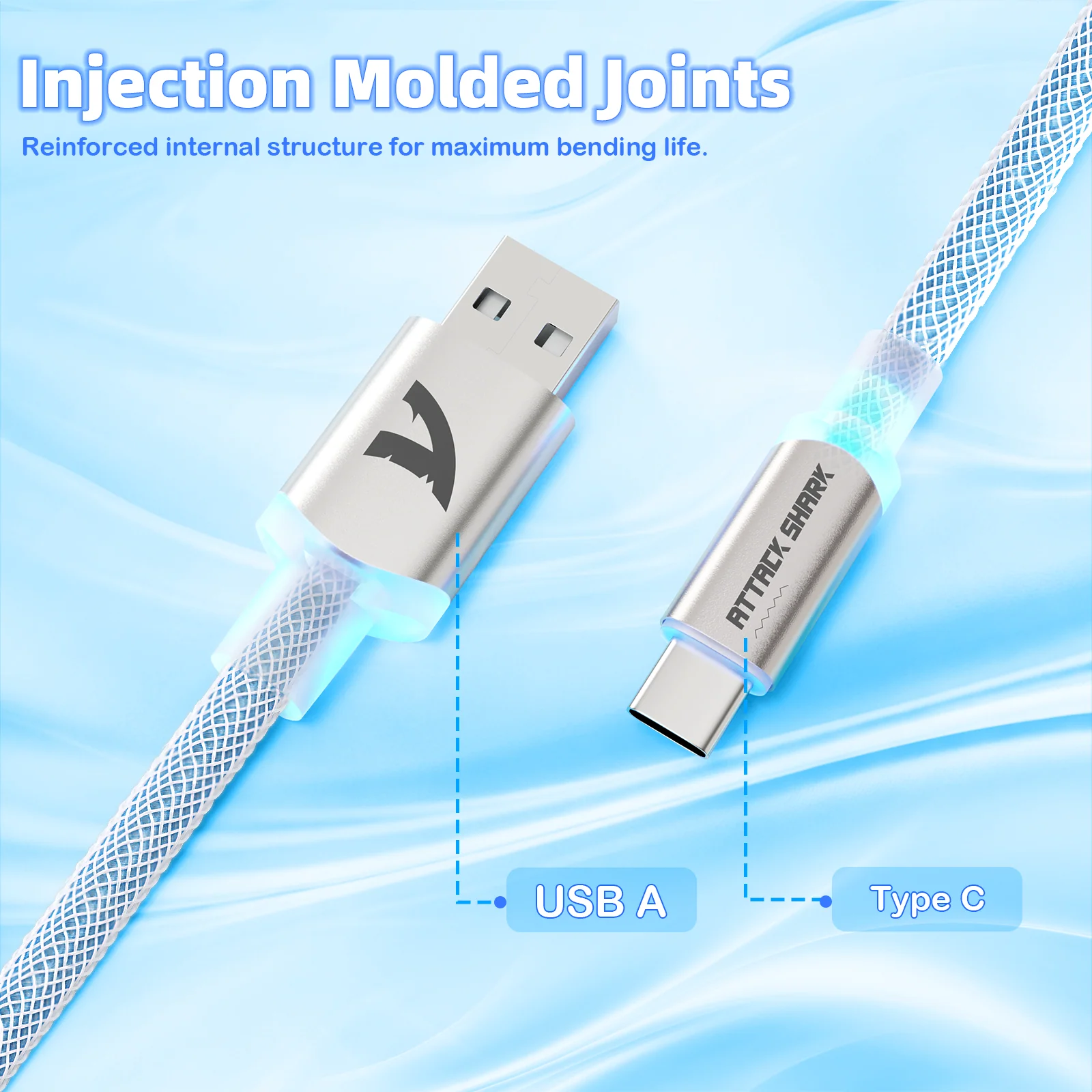 ATTACK SHARK C01ULTIMATE Coiled Cable for 8KHz Magnetic Keyboard