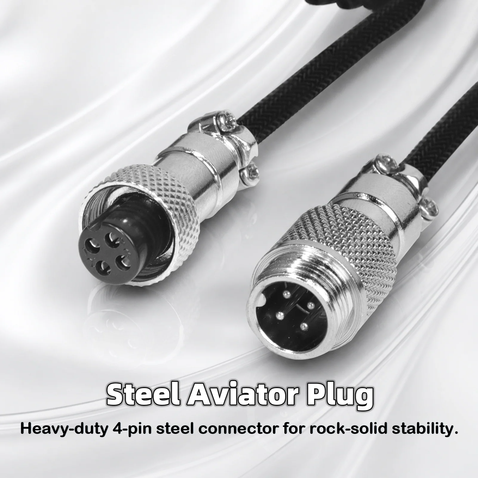 ATTACK SHARK C01ULTIMATE Coiled Cable for 8KHz Magnetic Keyboard
