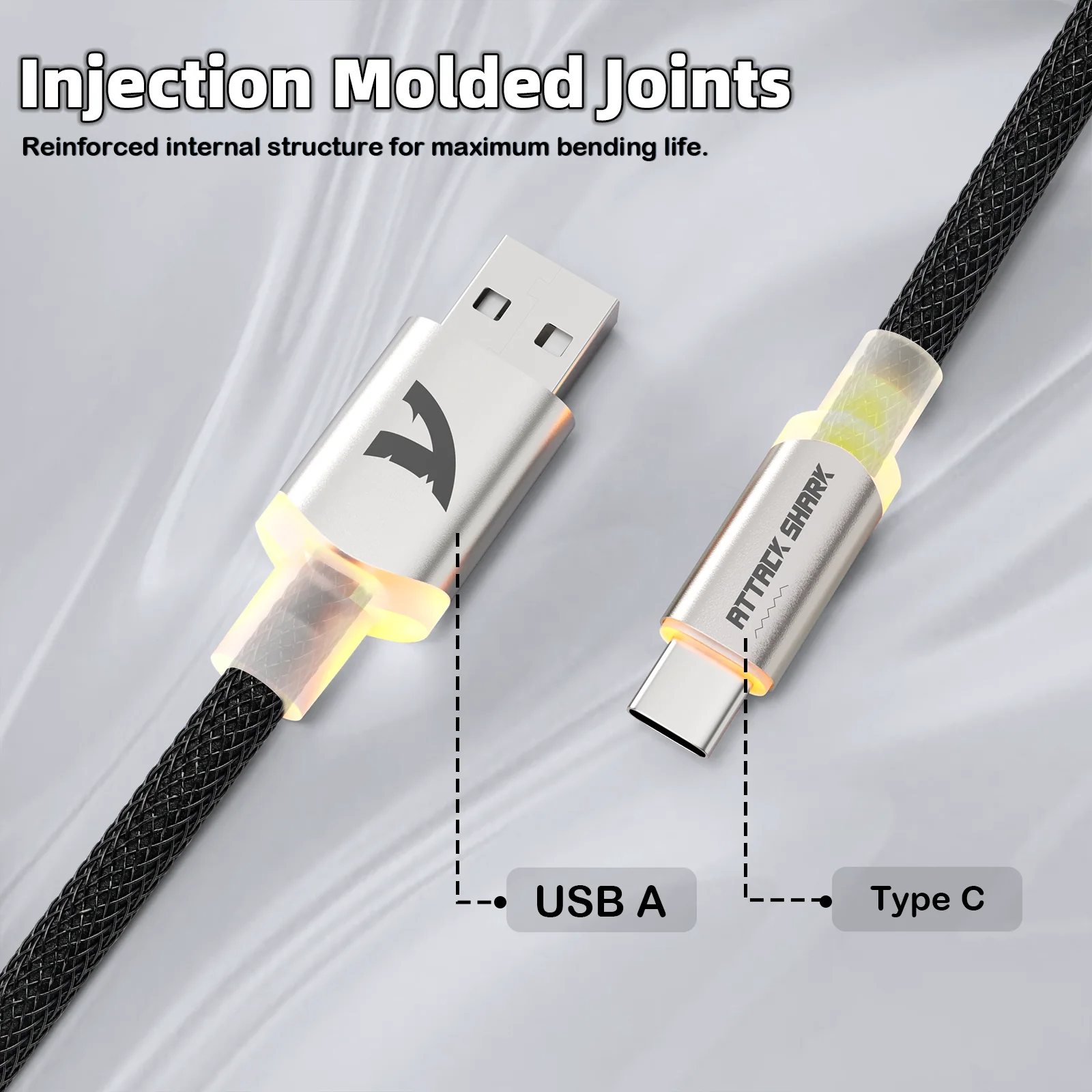 ATTACK SHARK C01ULTIMATE Coiled Cable for 8KHz Magnetic Keyboard