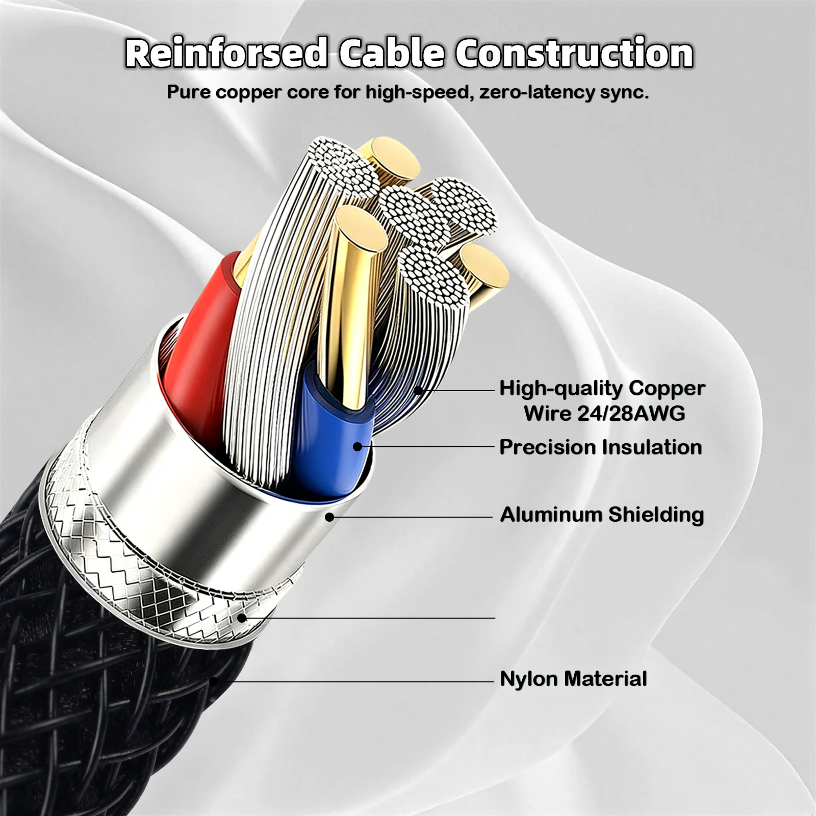 ATTACK SHARK C01ULTIMATE Coiled Cable for 8KHz Magnetic Keyboard
