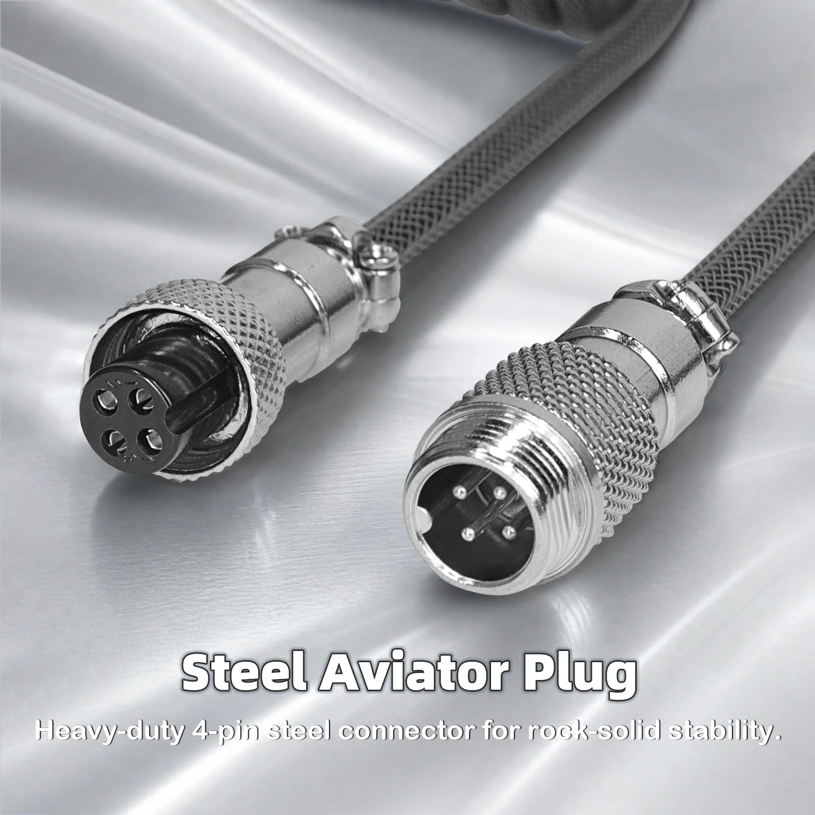 ATTACK SHARK C01ULTIMATE Coiled Cable for 8KHz Magnetic Keyboard