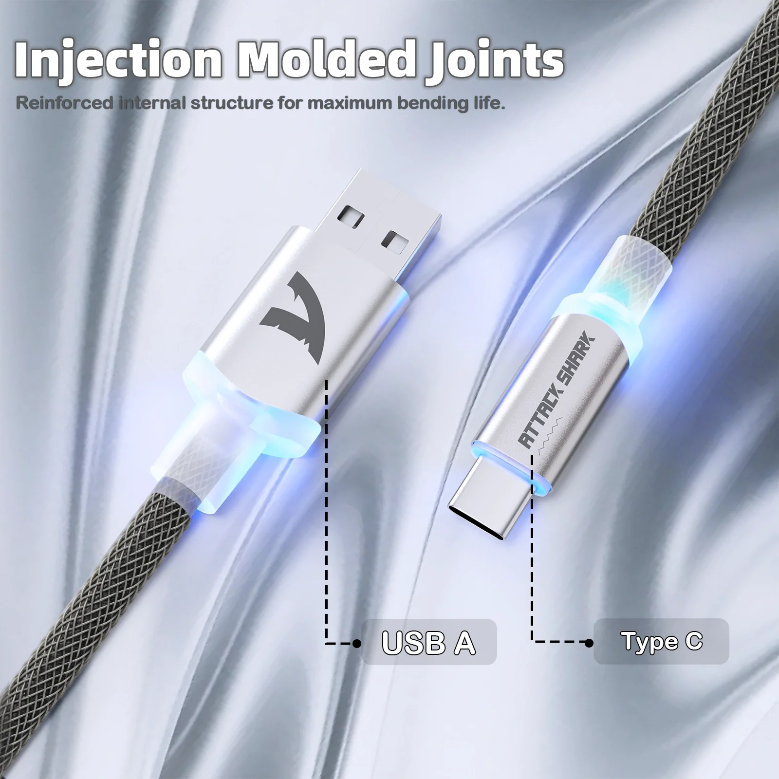 ATTACK SHARK C01ULTIMATE Coiled Cable for 8KHz Magnetic Keyboard