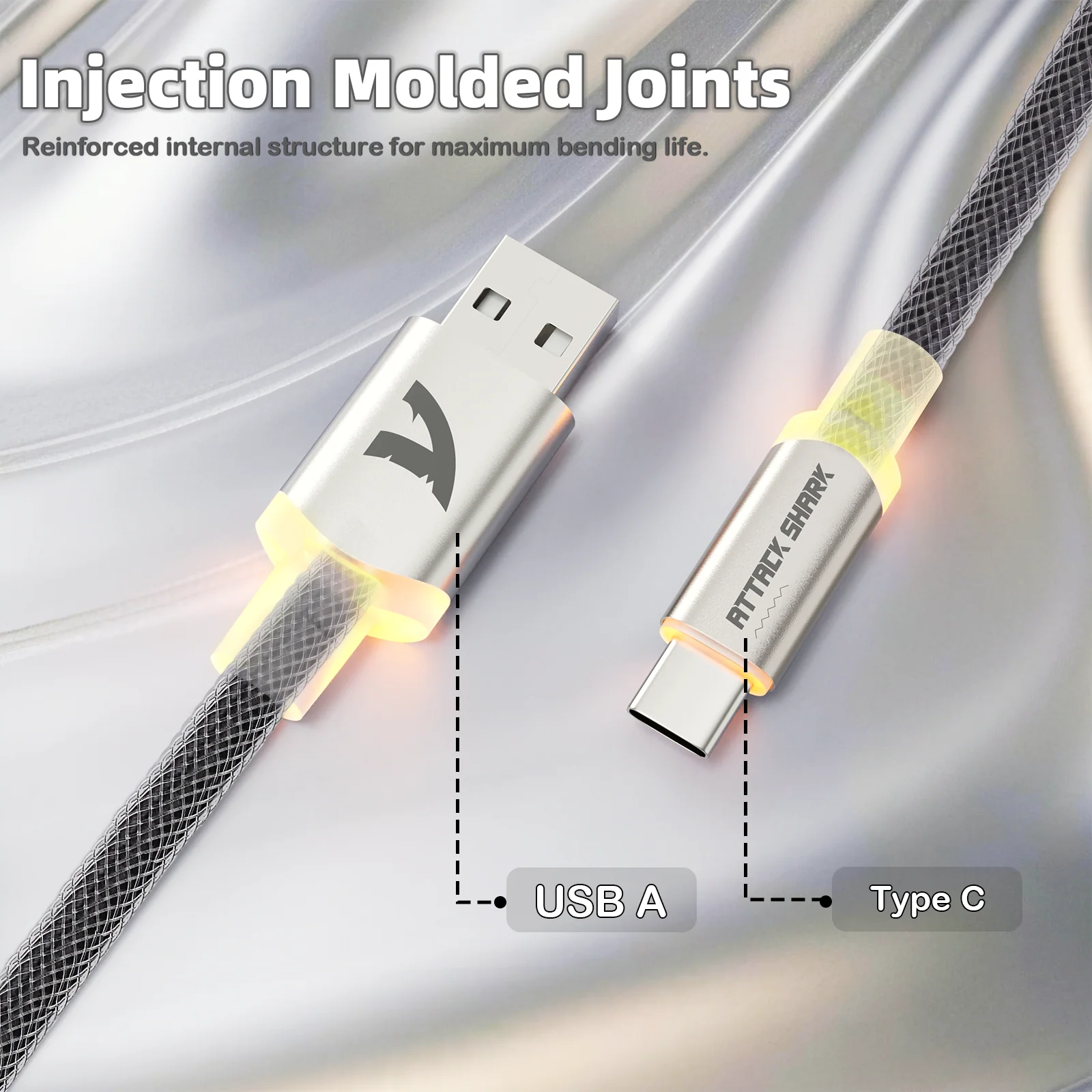 ATTACK SHARK C01ULTIMATE Coiled Cable for 8KHz Magnetic Keyboard