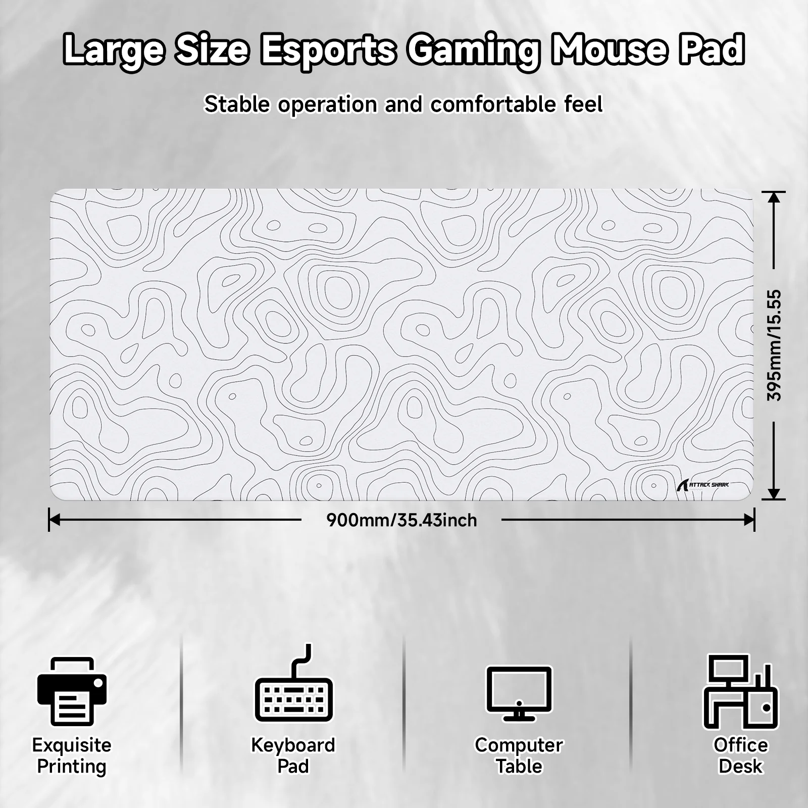 ATTACK SHARK CM02PRO eSport Gaming Mousepad (900x400x4 MM)