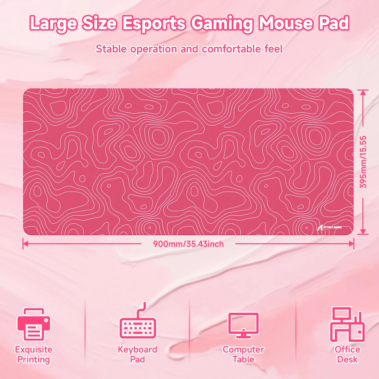 ATTACK SHARK CM02PRO eSport Gaming Mousepad (900x400x4 MM)