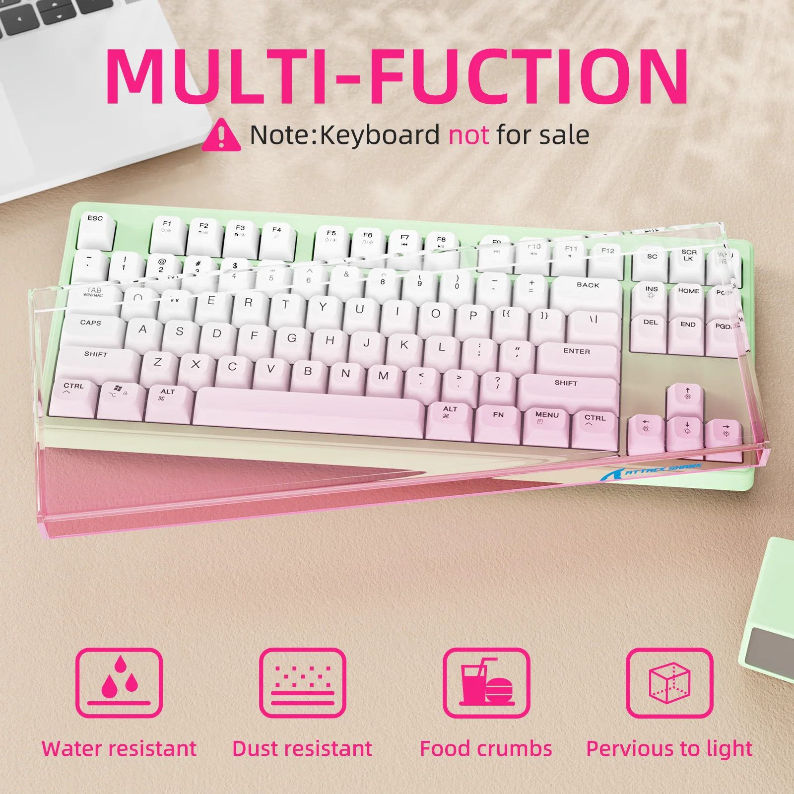 ATTACK SHARK 87 Keys Keyboard Dust Cover