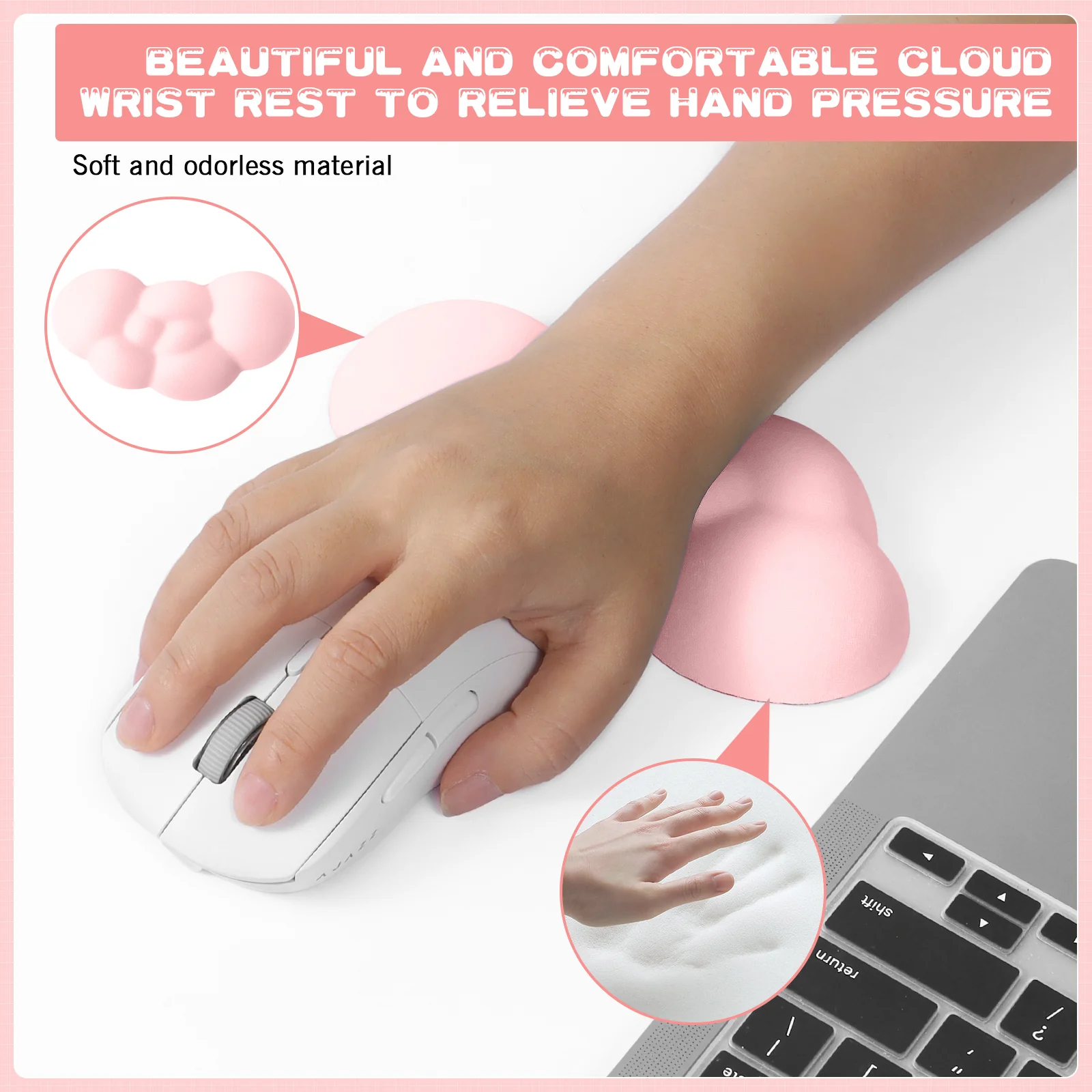ATTACK SHARK X MAMBASNAKE Cloud Mouse Wrist Rest
