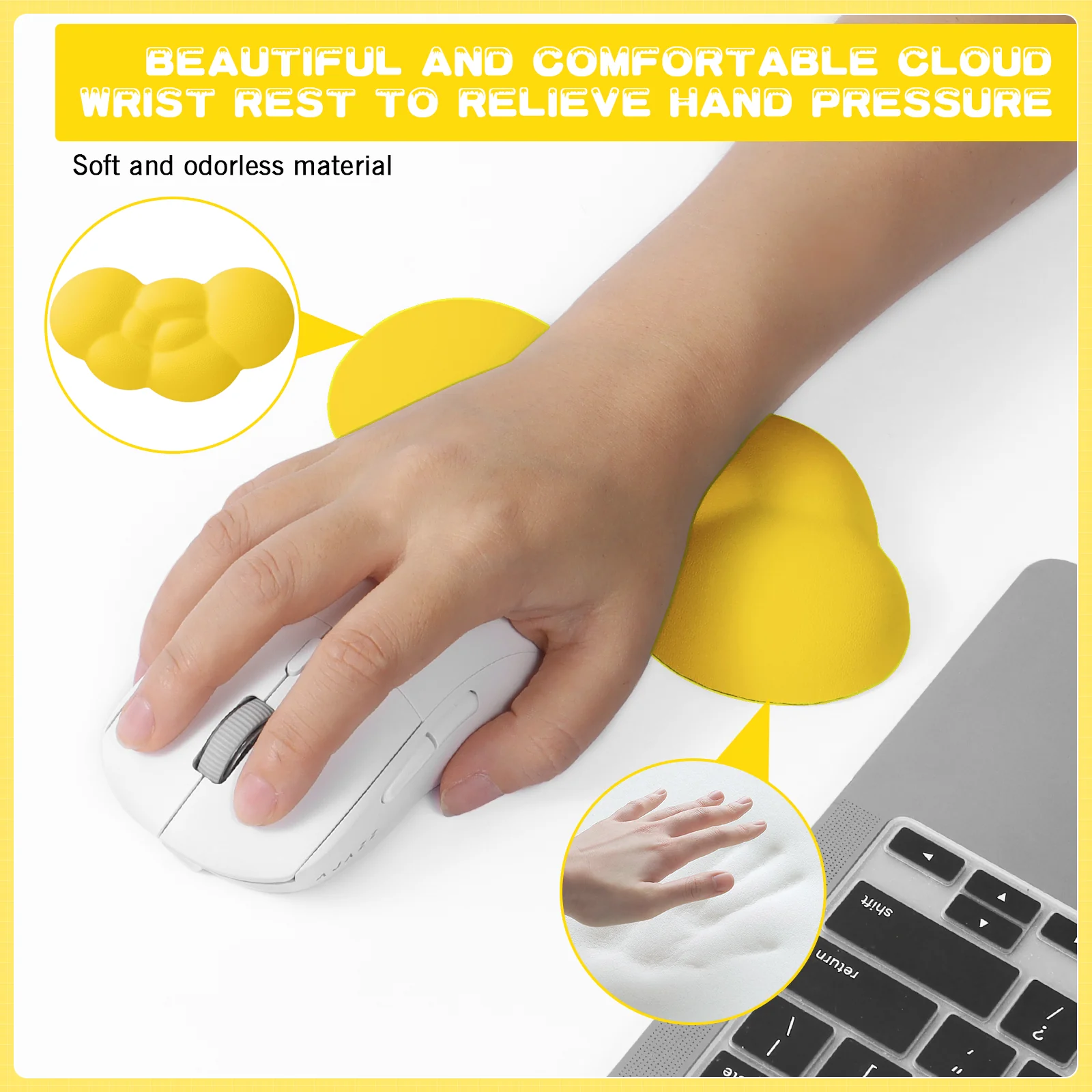 ATTACK SHARK X MAMBASNAKE Cloud Mouse Wrist Rest