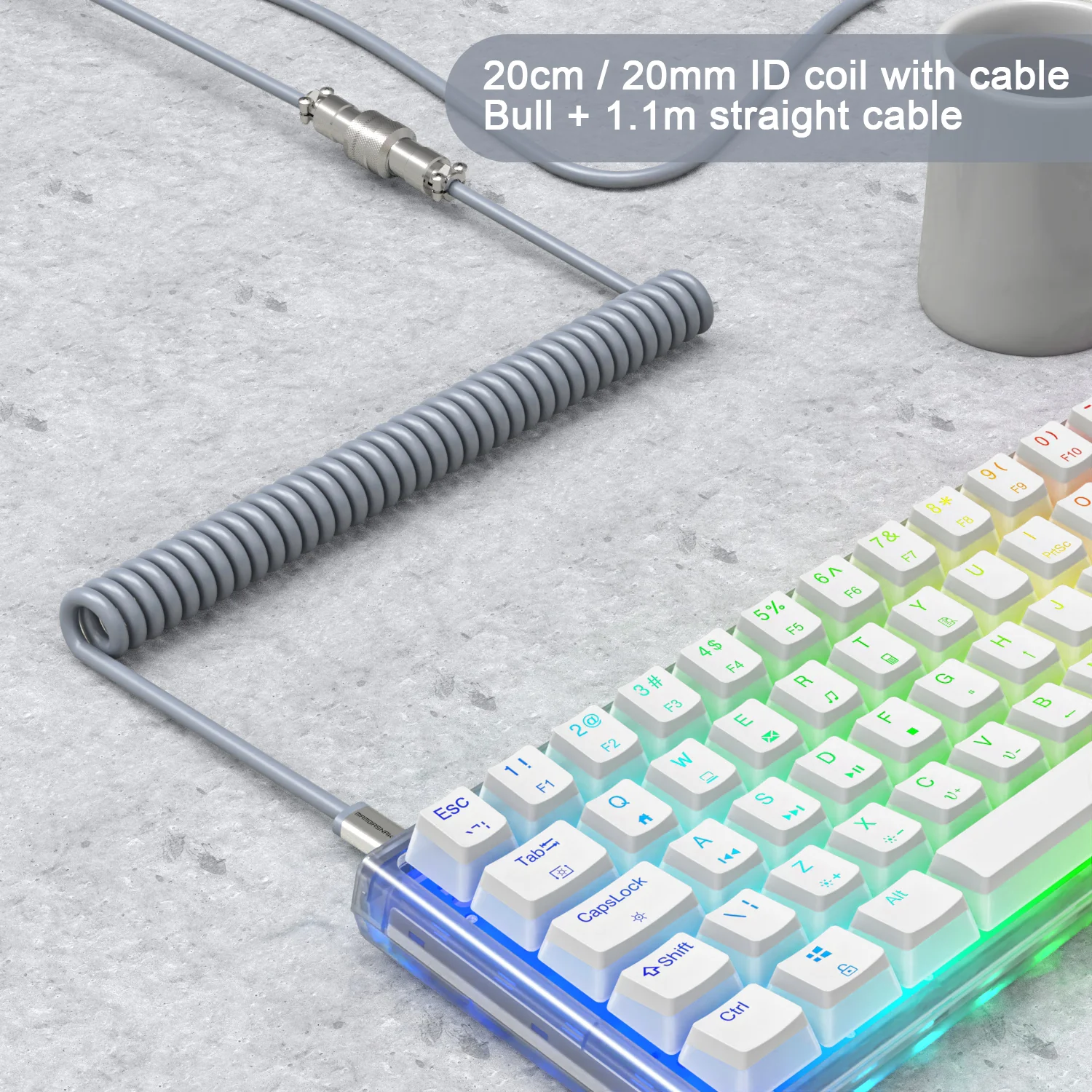 ATTACK SHARK x MAMBASNAKE C01 Coiled Cable