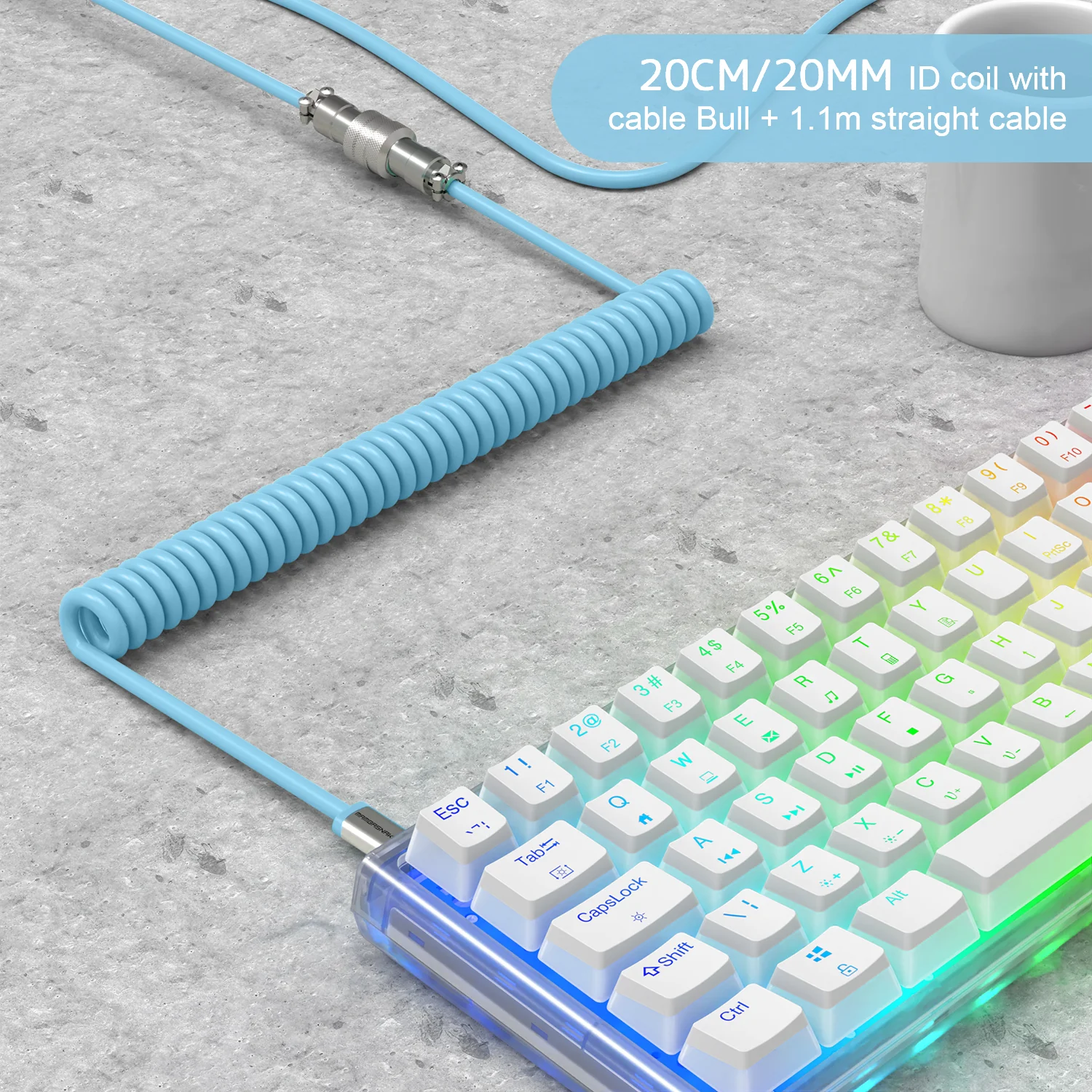 ATTACK SHARK x MAMBASNAKE C01 Coiled Cable