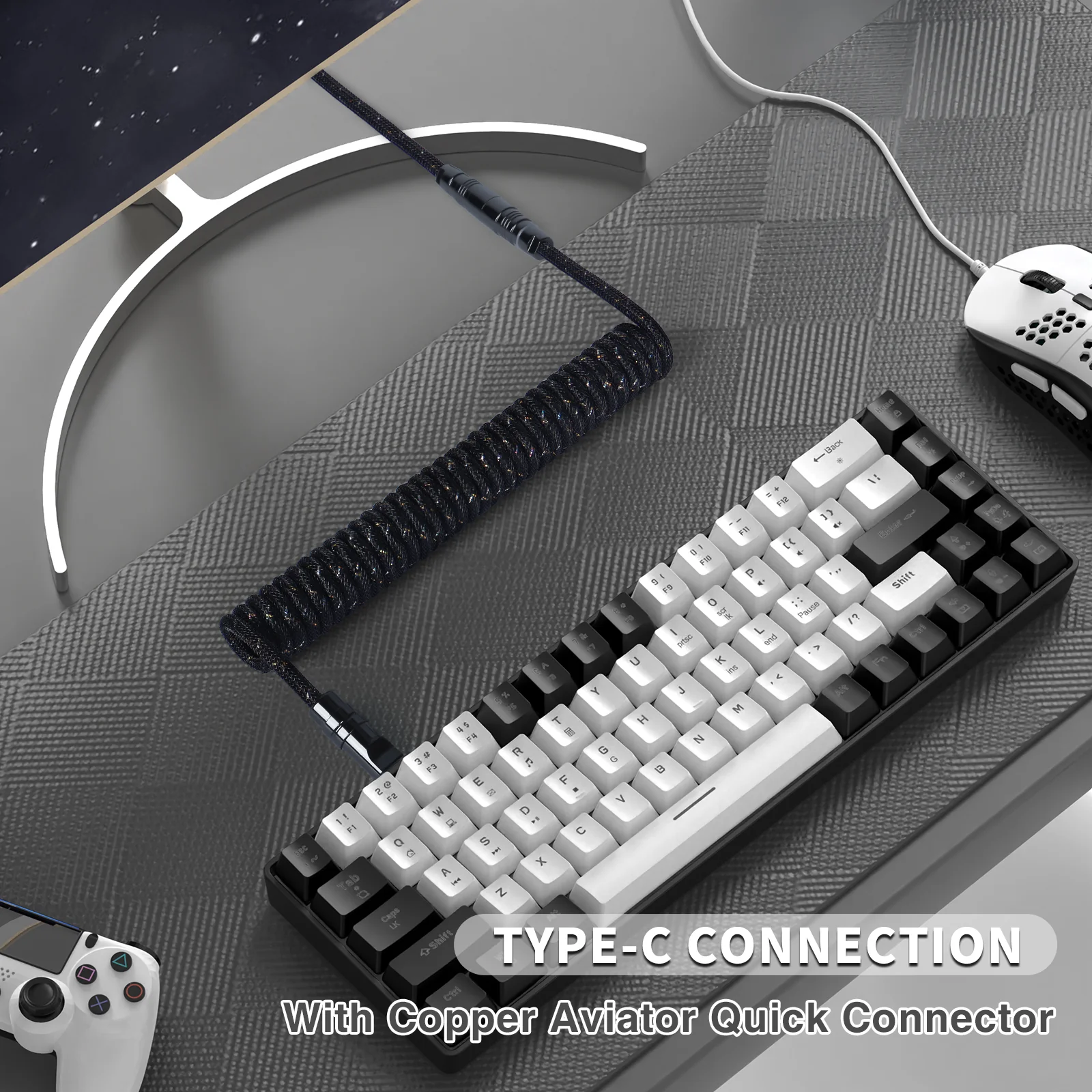 ATTACK SHARK C05 Coiled Cable