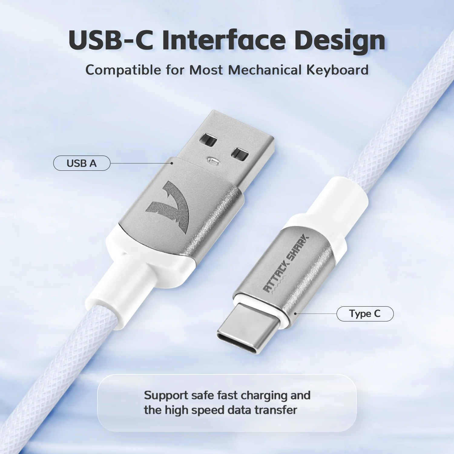 ATTACK SHARK C01PRO Coiled Cable