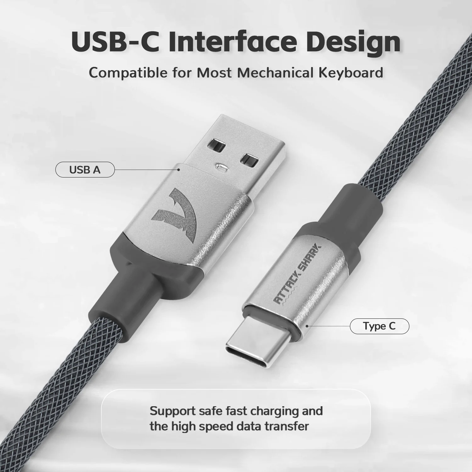 ATTACK SHARK C01PRO Coiled Cable